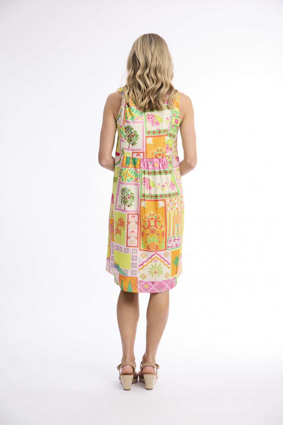Reversible Panel Sleeveless Dress - Gulnar