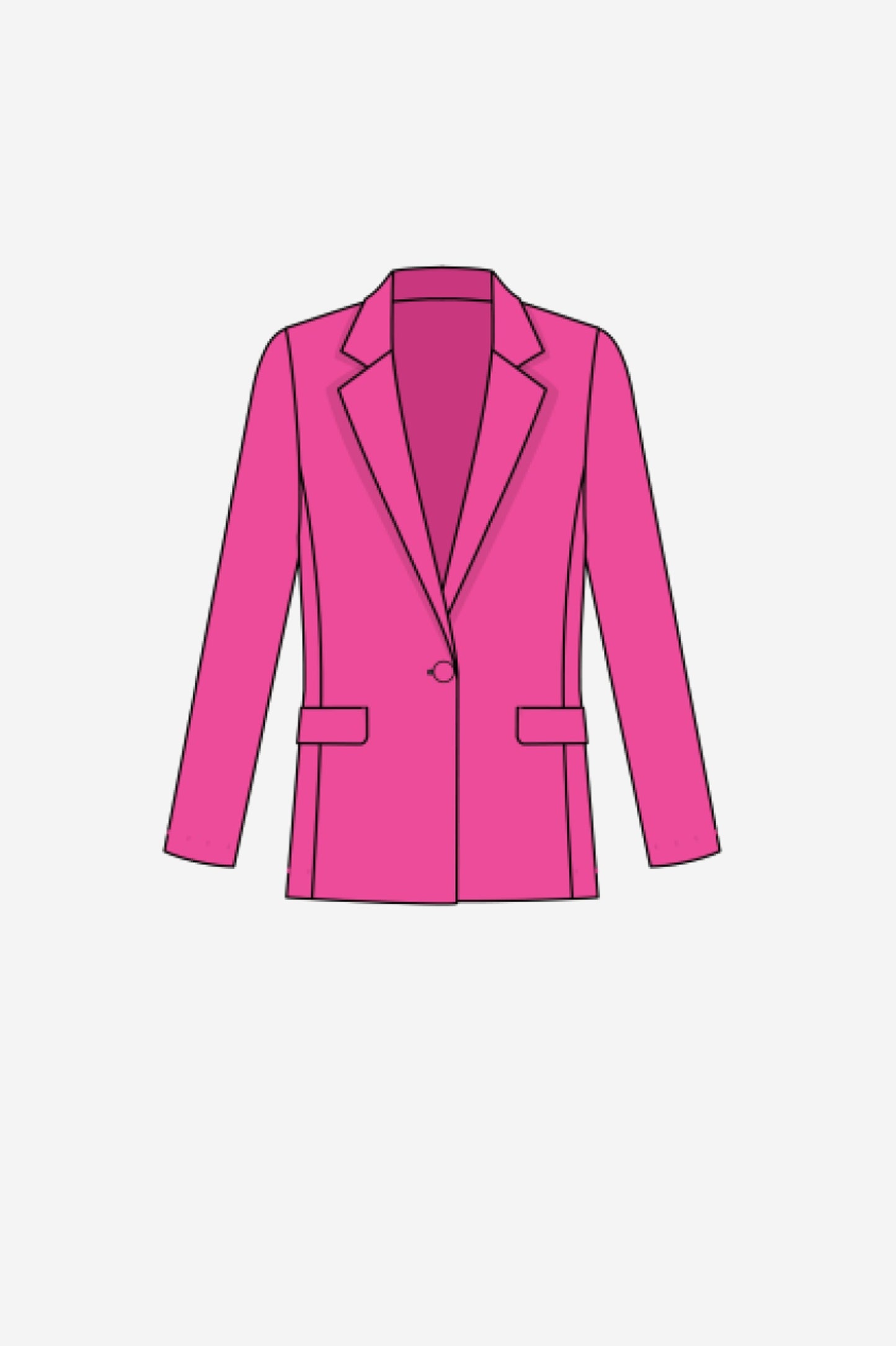 Silky Knit Straight Blazer