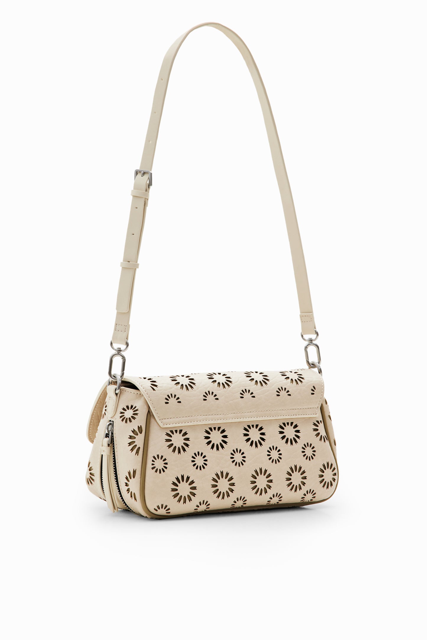 Beige Floral Cut Bag
