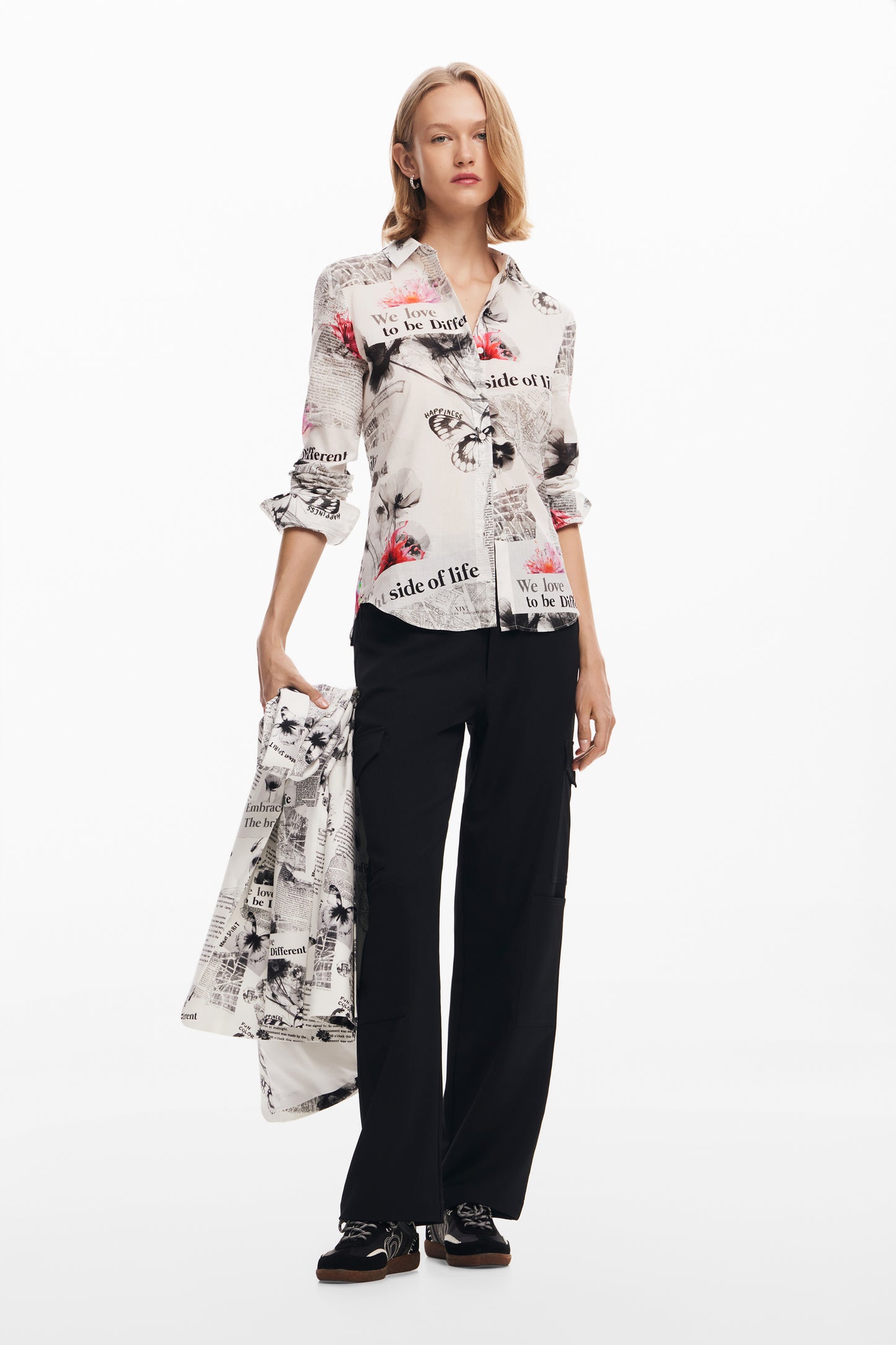 Floral Text Shirt