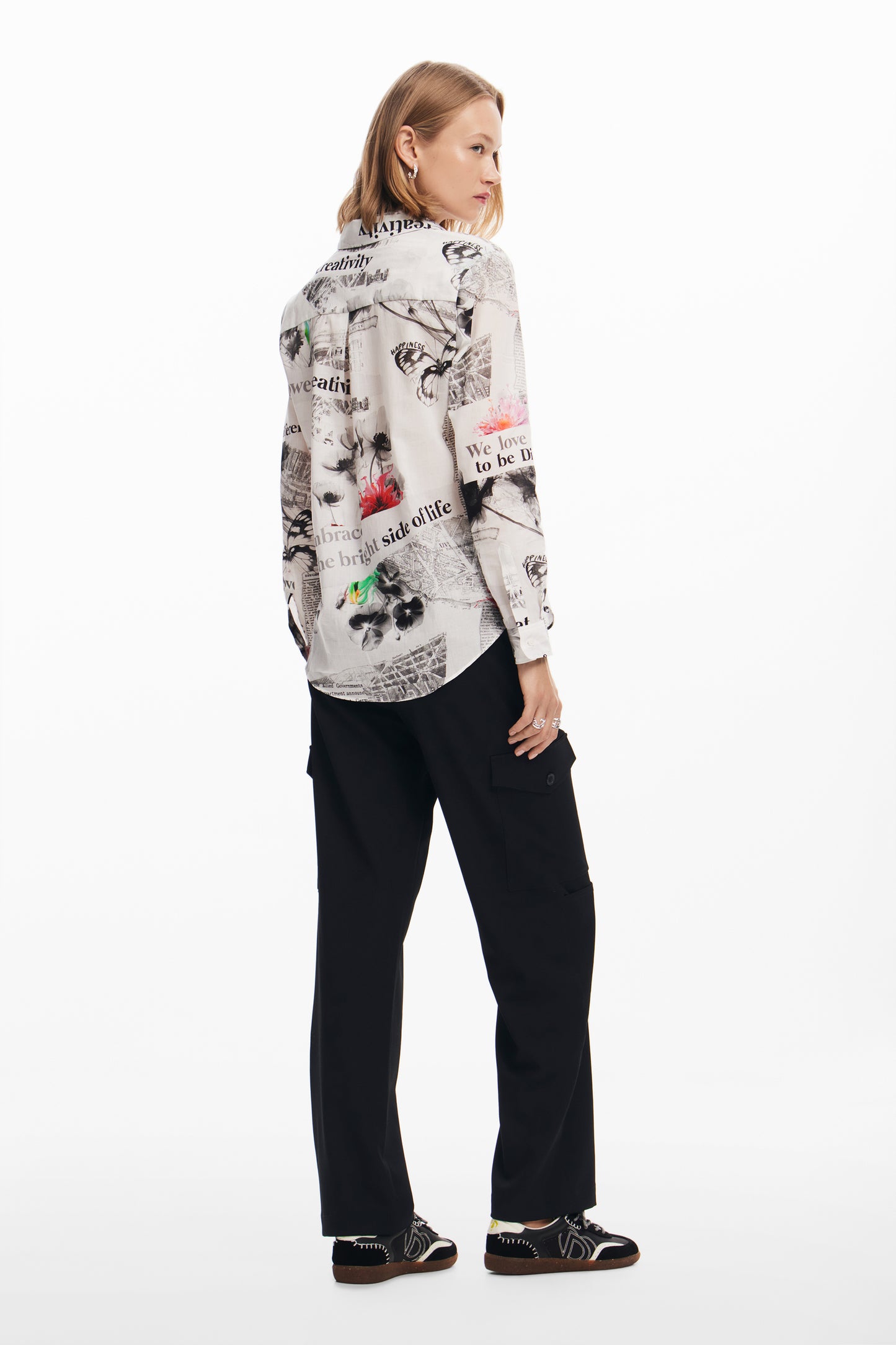 Floral Text Shirt
