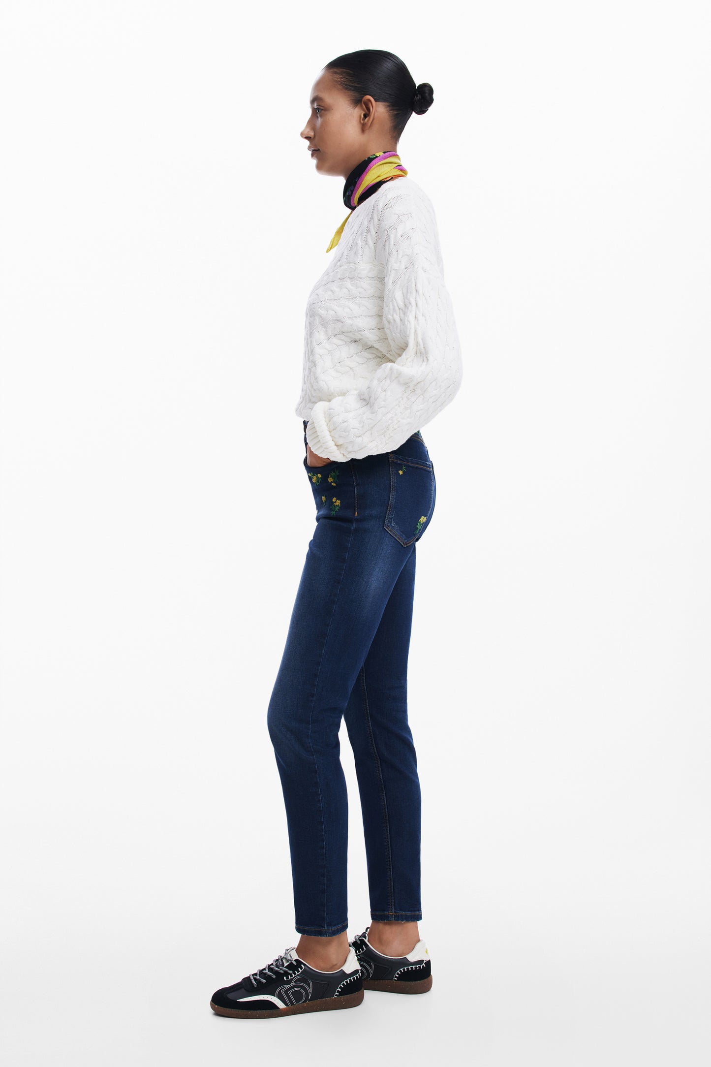 Floral Denim Jeans