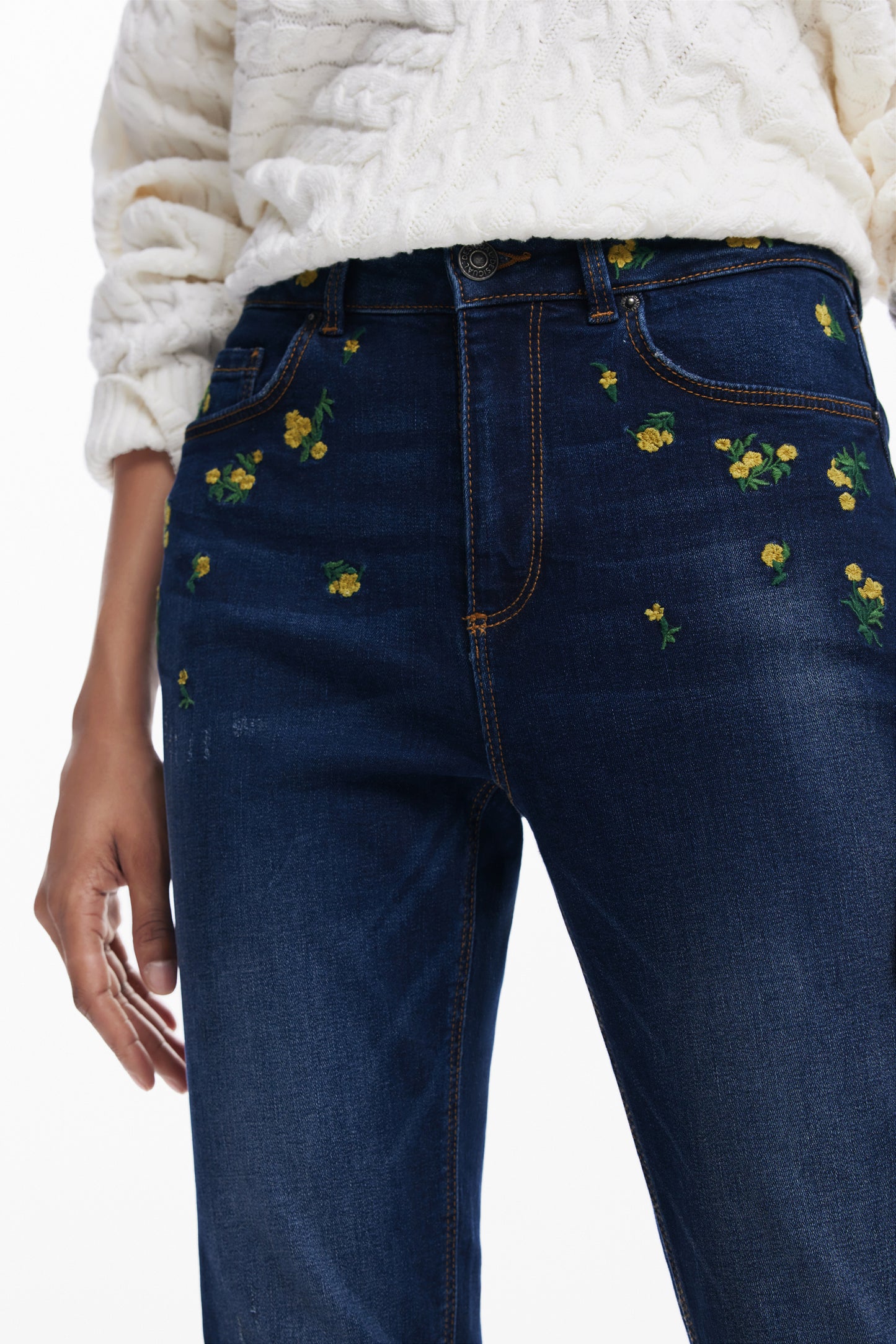 Floral Denim Jeans