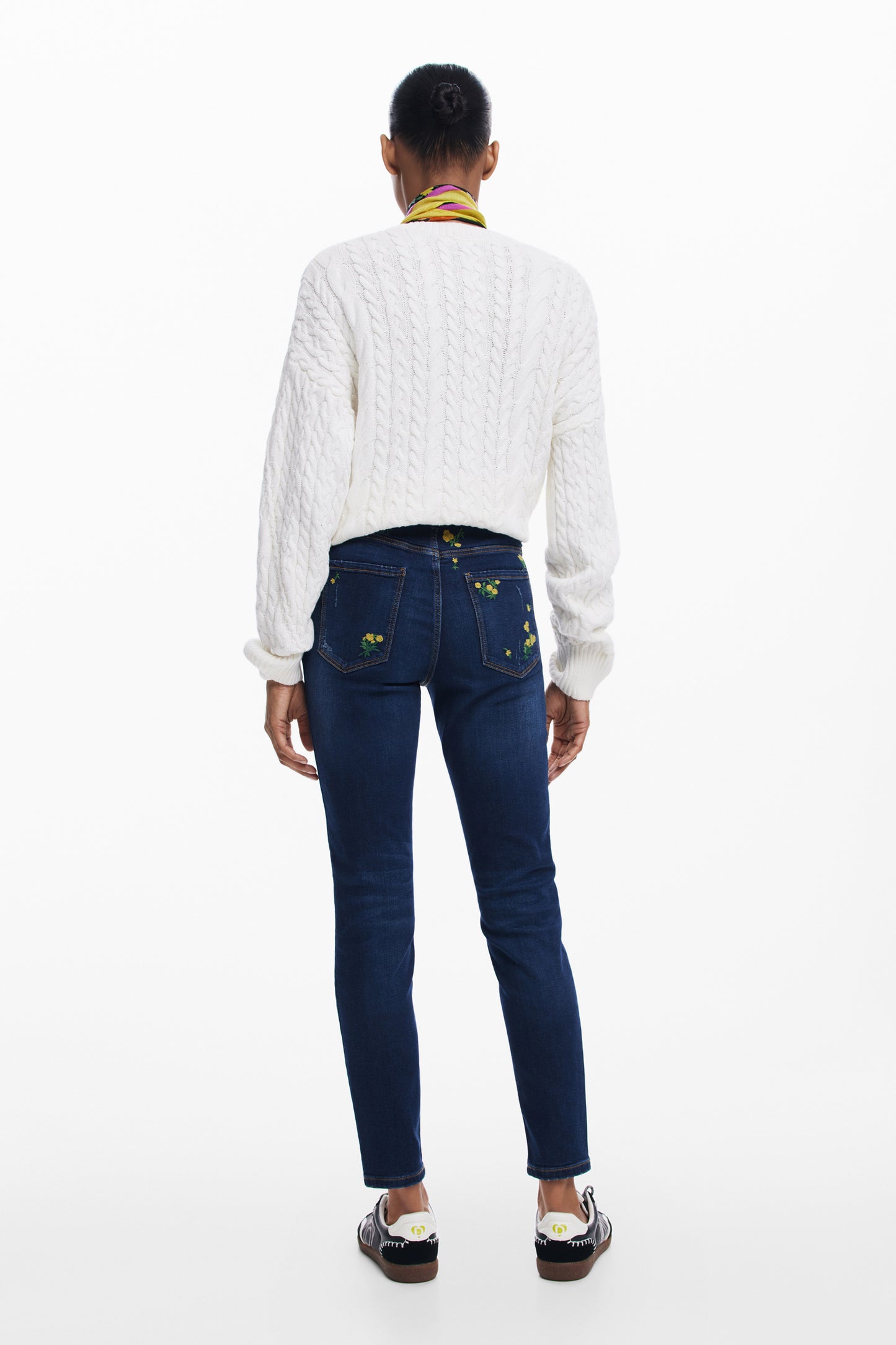 Floral Denim Jeans