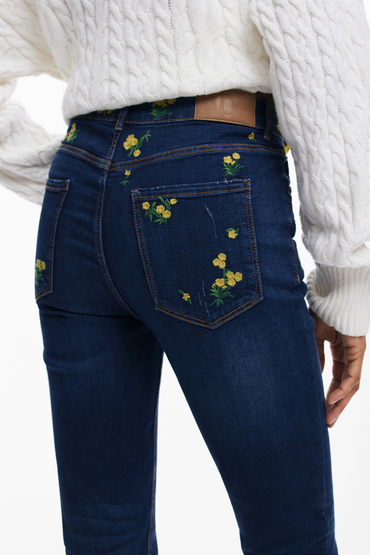 Floral Denim Jeans