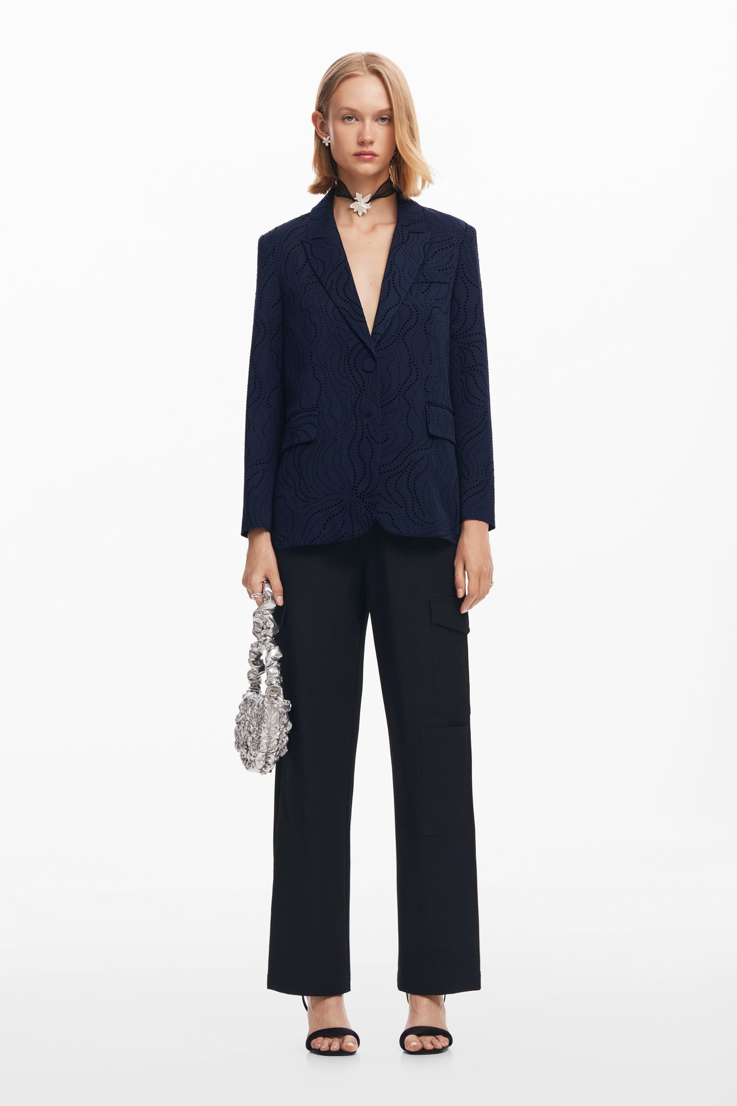 Embroidered Floral Blazer