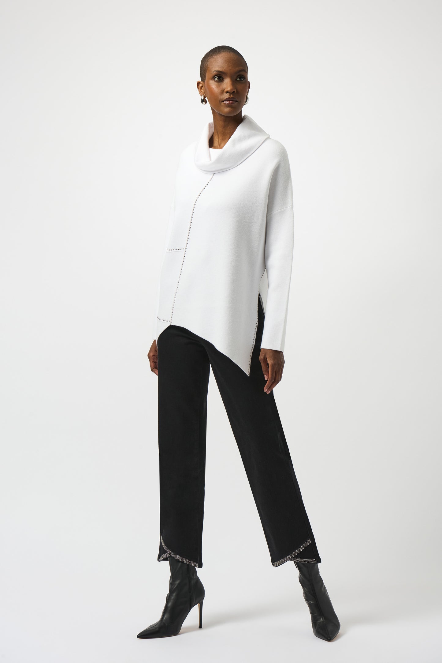 Sweater Knit Asymmetrical Pullover