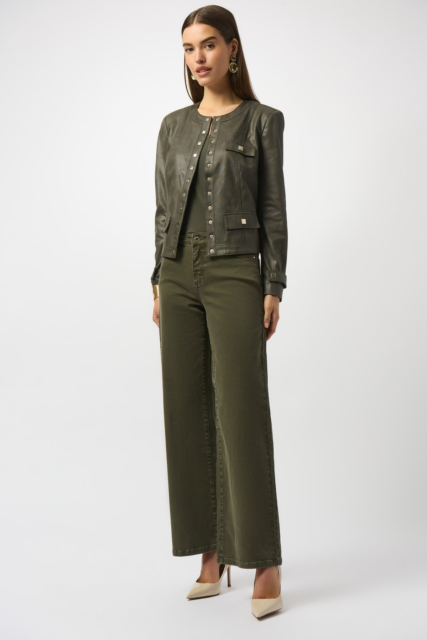 Goldie Classic Wide-Leg Stretch Denim Jeans