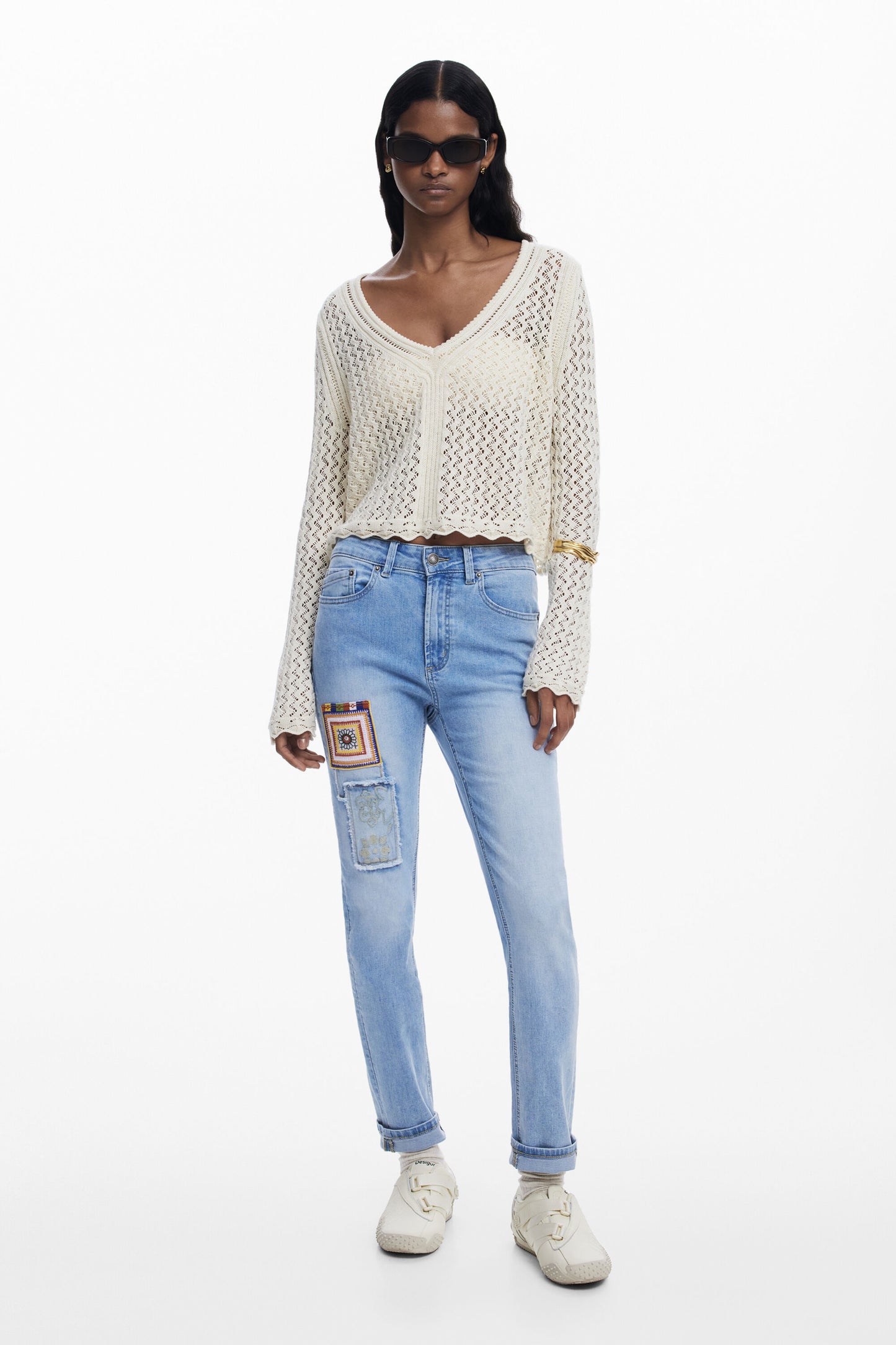 Slim Jeans with Patches