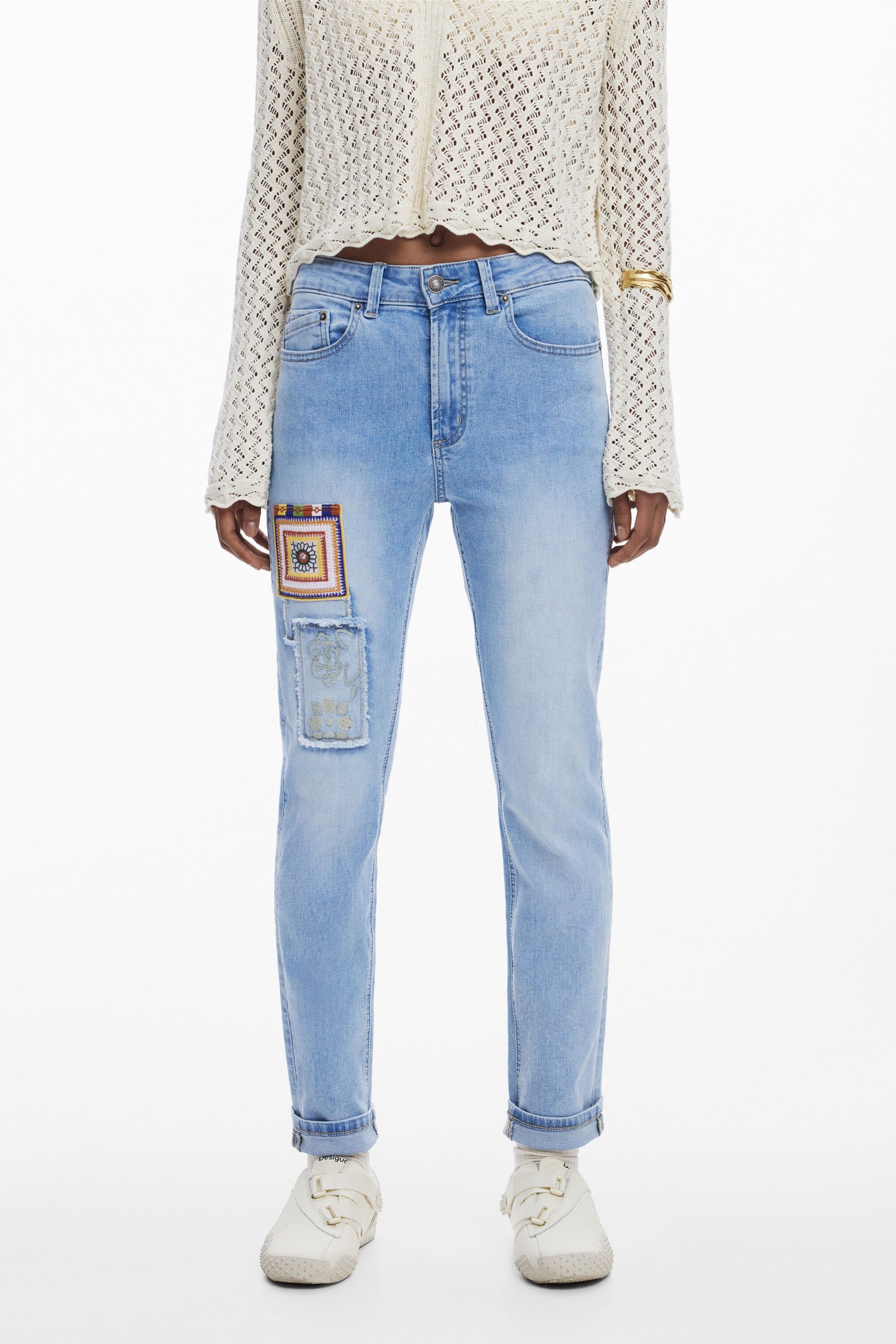 Slim Jeans with Patches