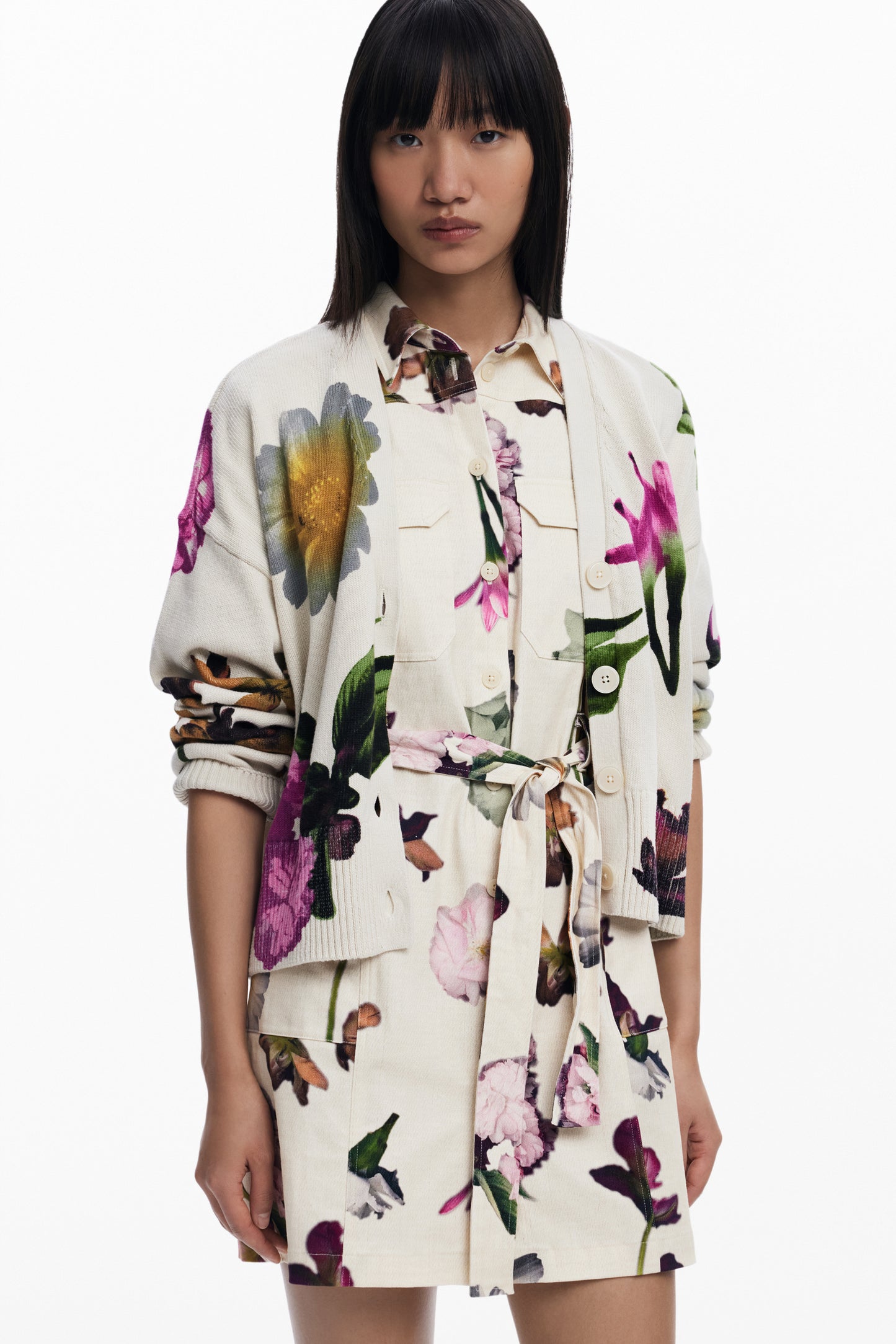 Floral Print Cardigan
