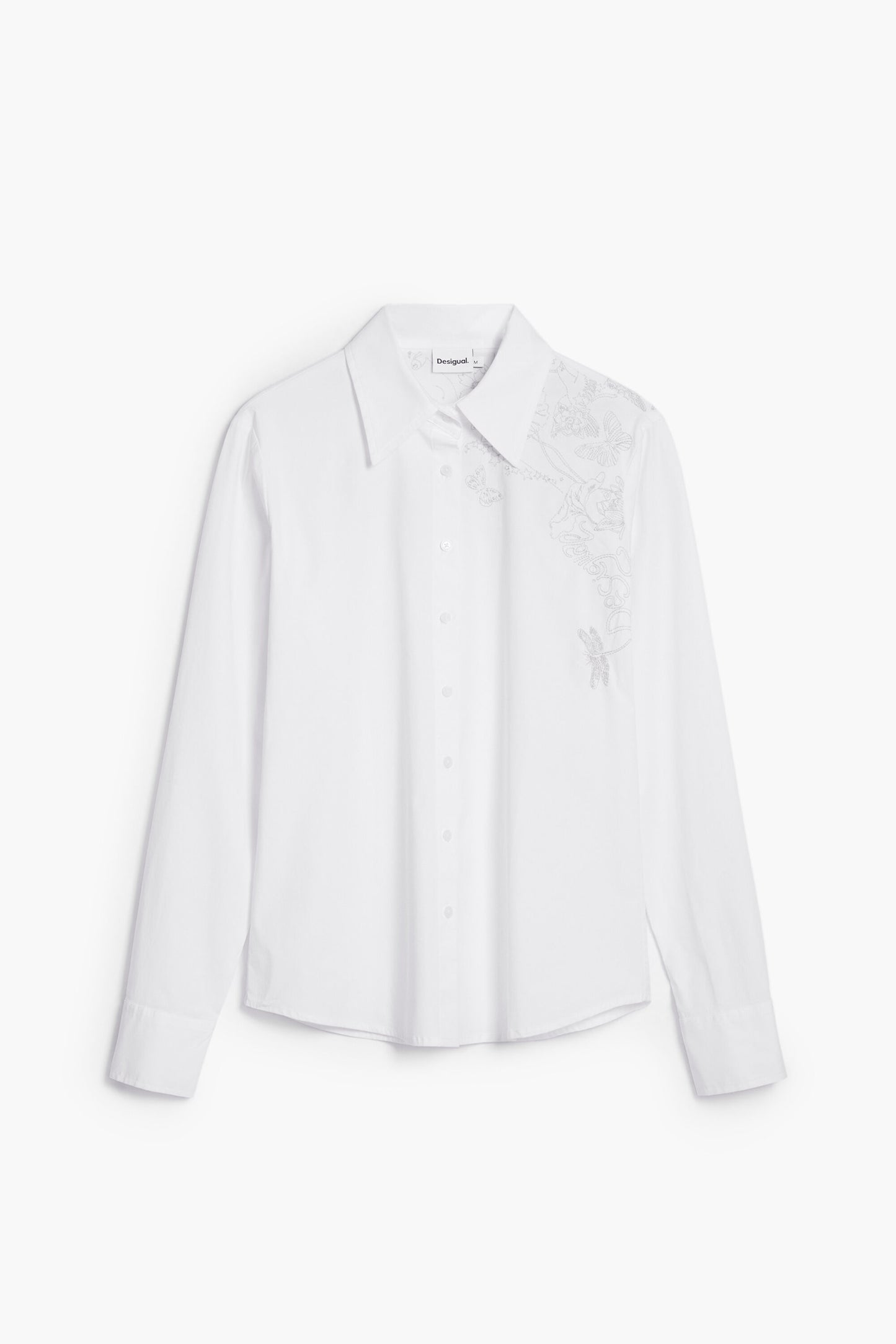 White Shirt with Embroidery