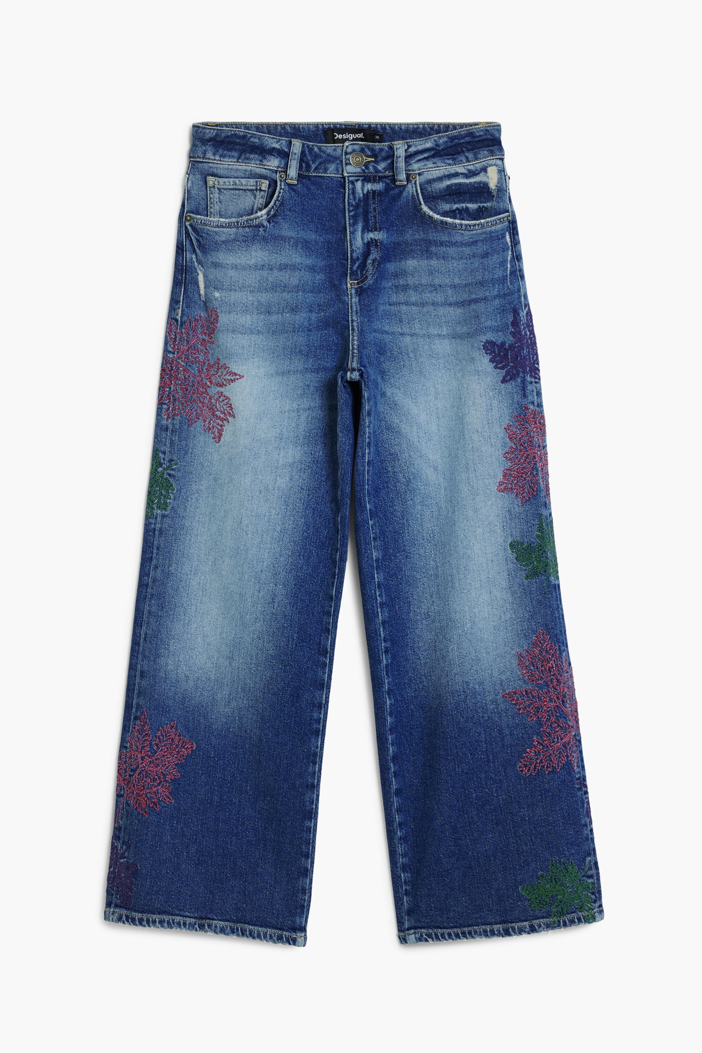 Embroidered Culotte Jean