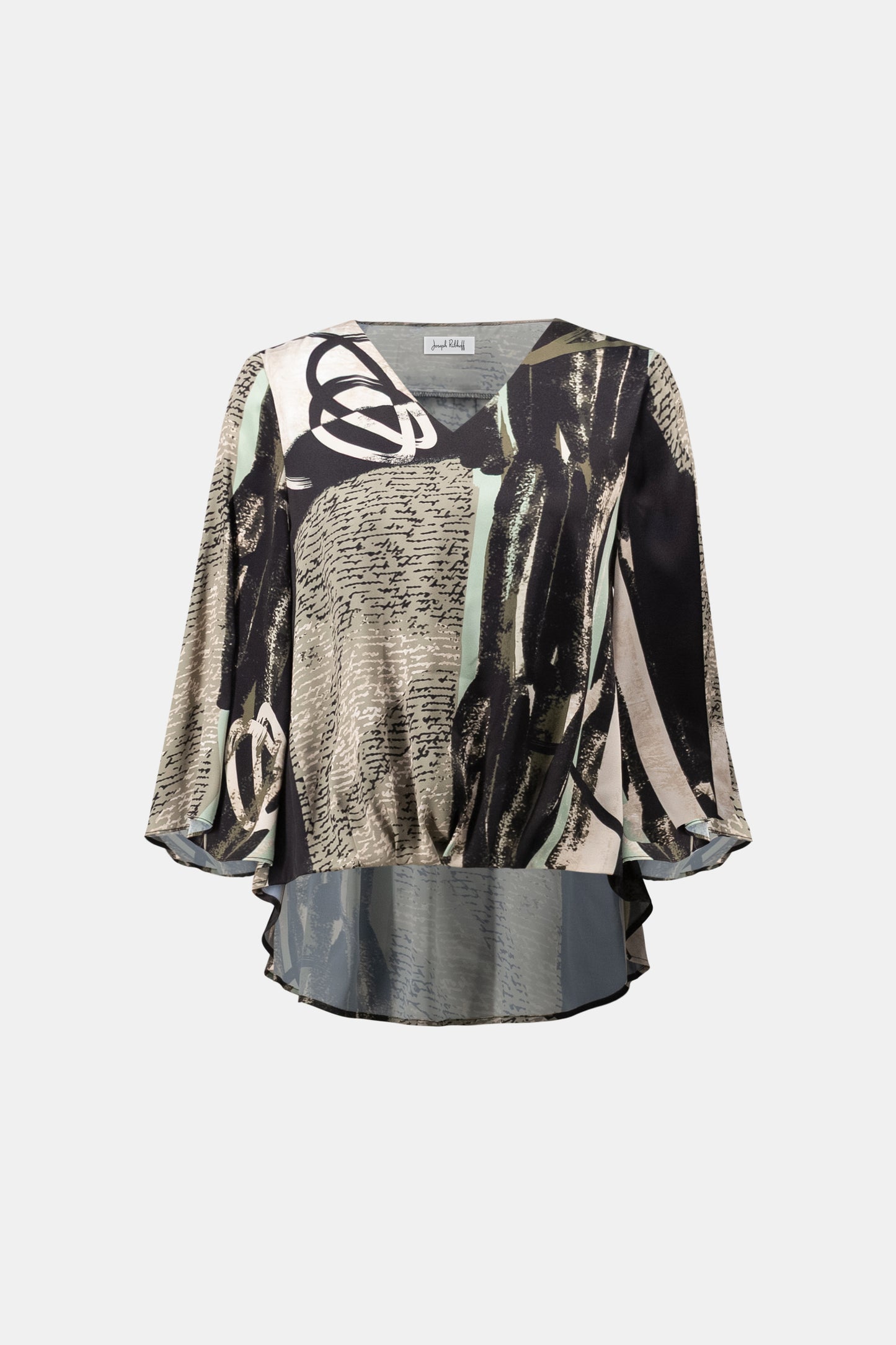 Satin Abstract Boxy Top