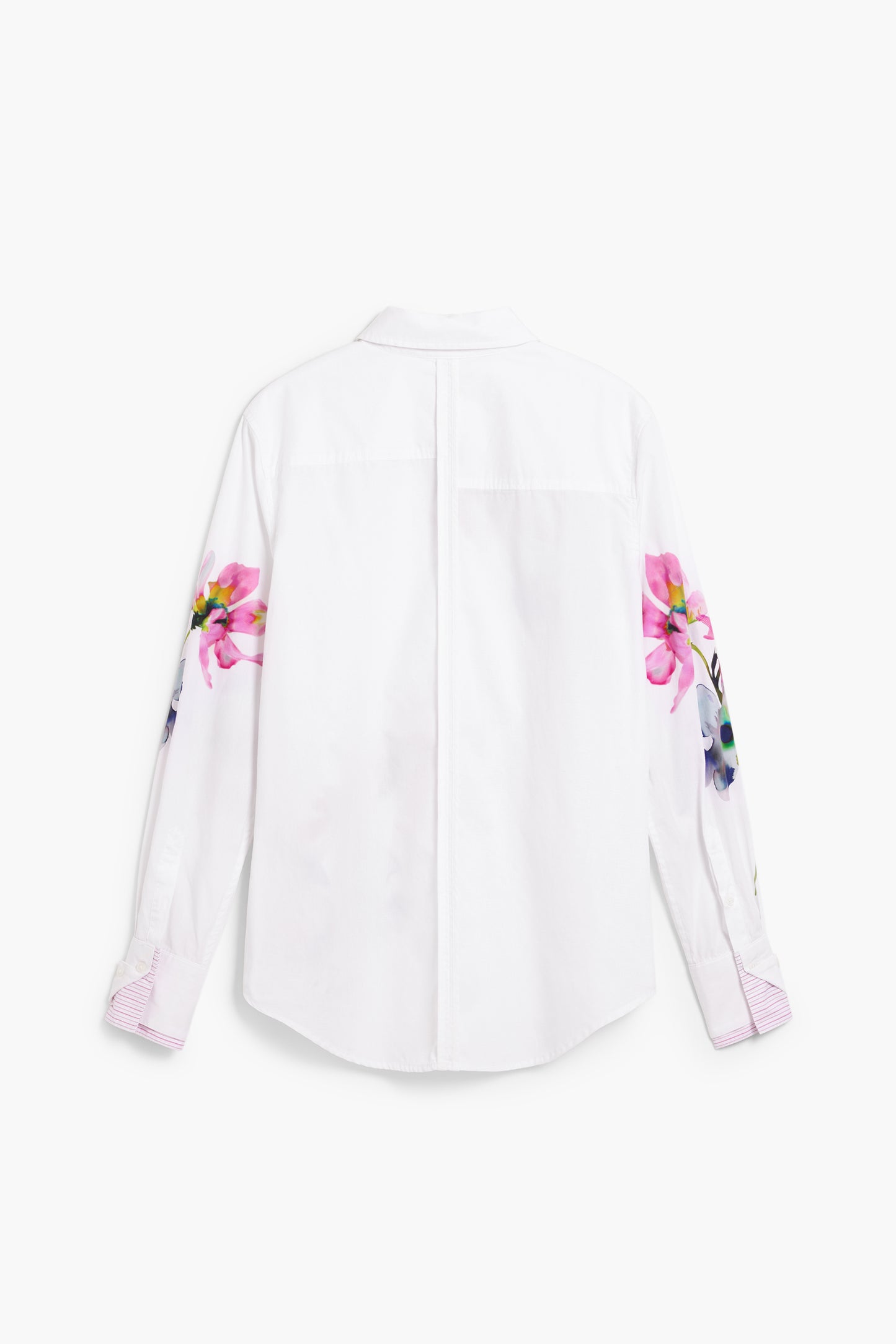 Pleated Long Sleeve Floral Shirt