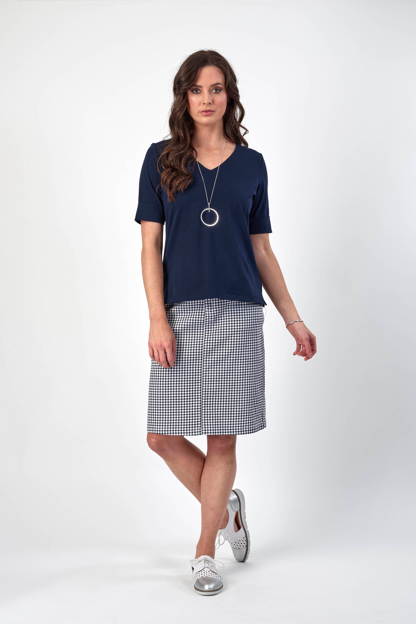 Essential Navy V-Neck Top