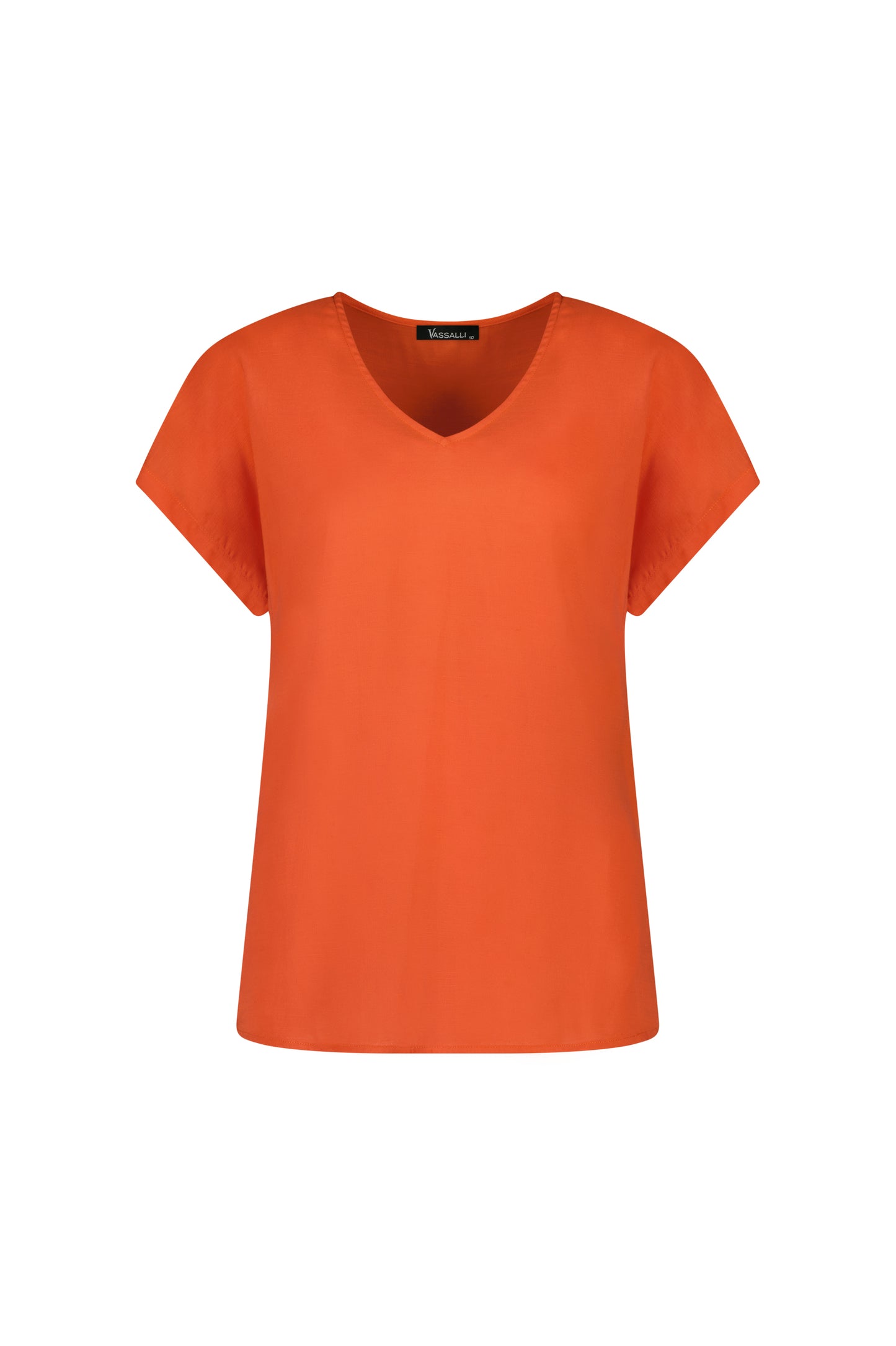 Tangelo V Neck Drop Shoulder Top
