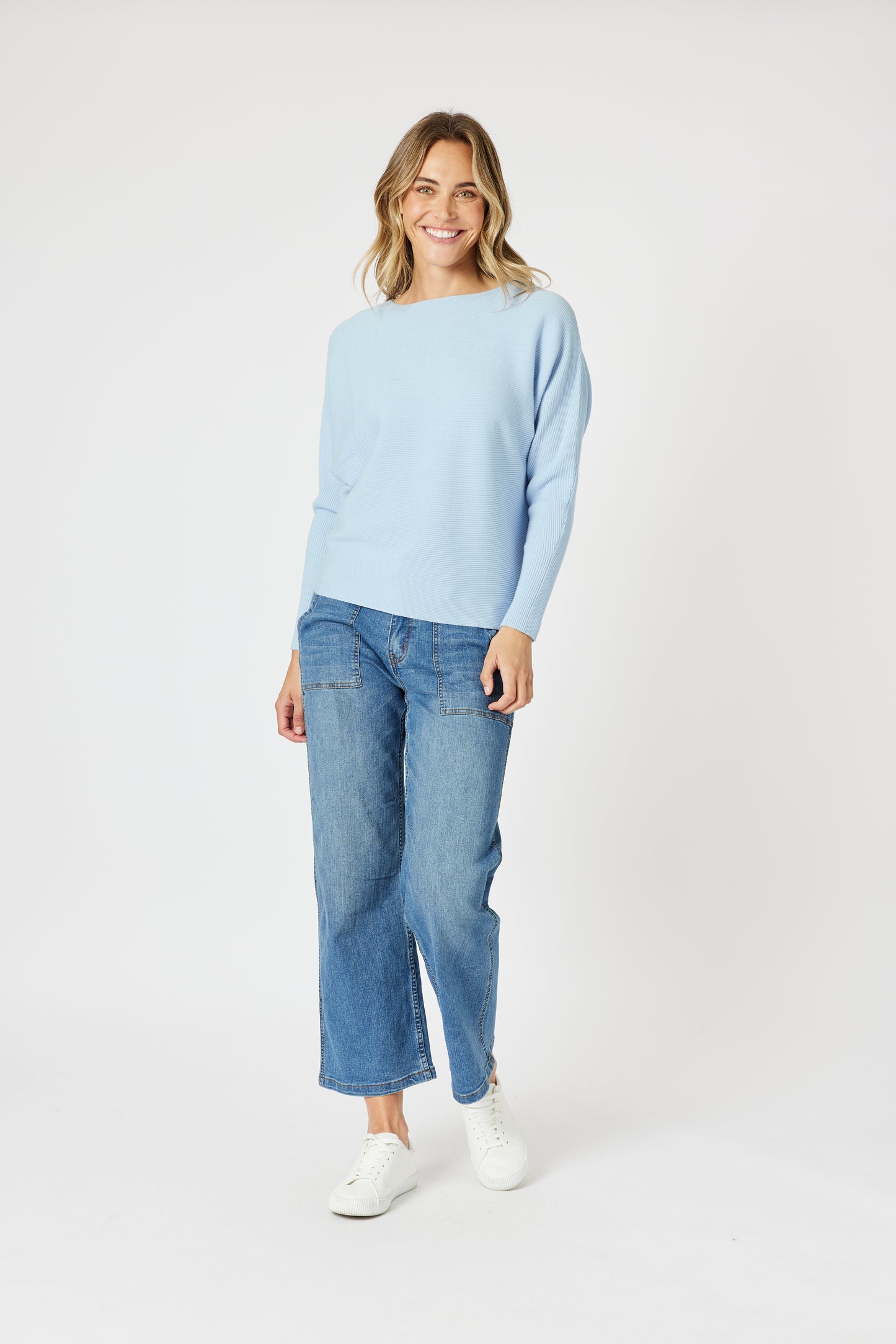 Pale Blue Carmen Jumper