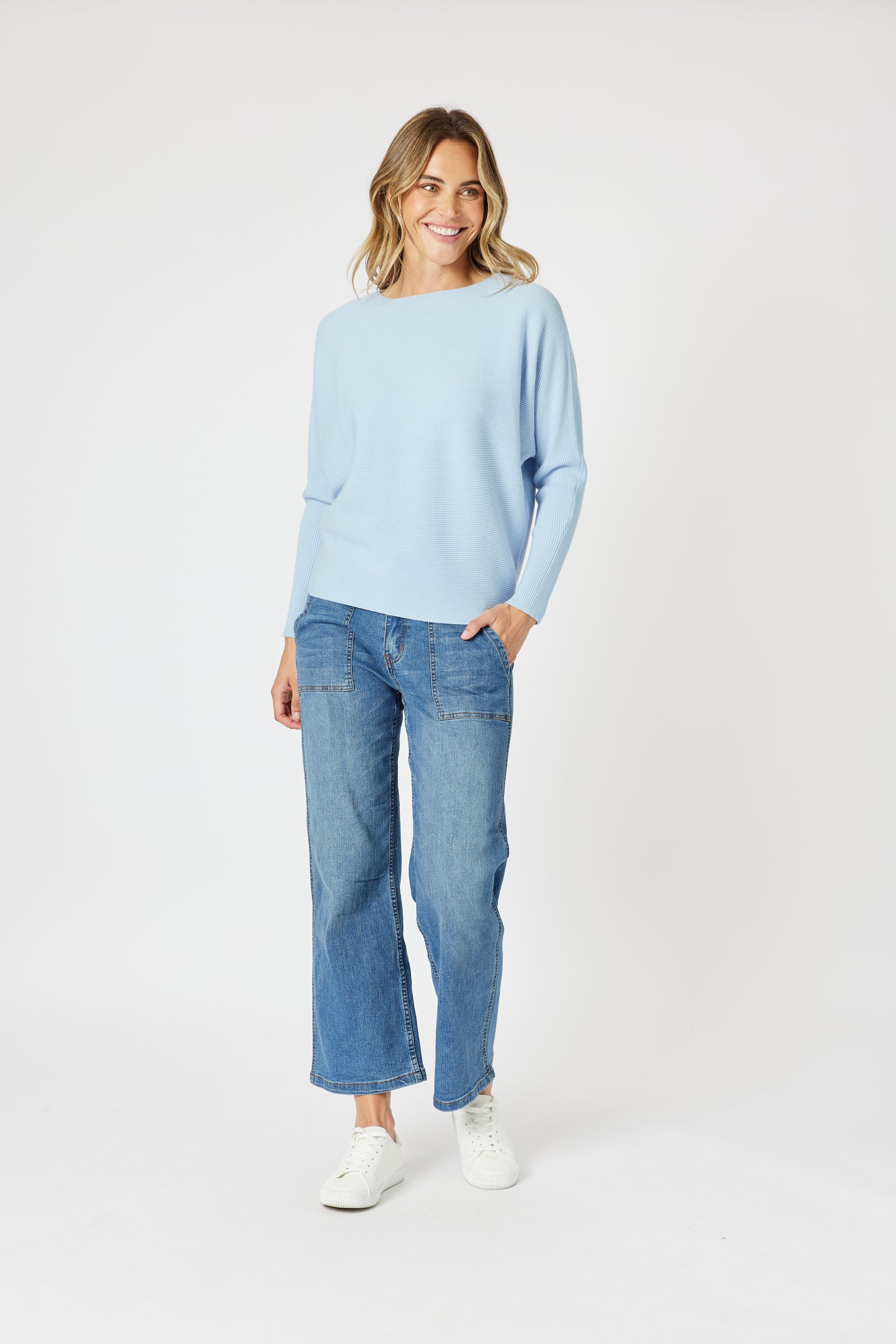 Pale Blue Carmen Jumper