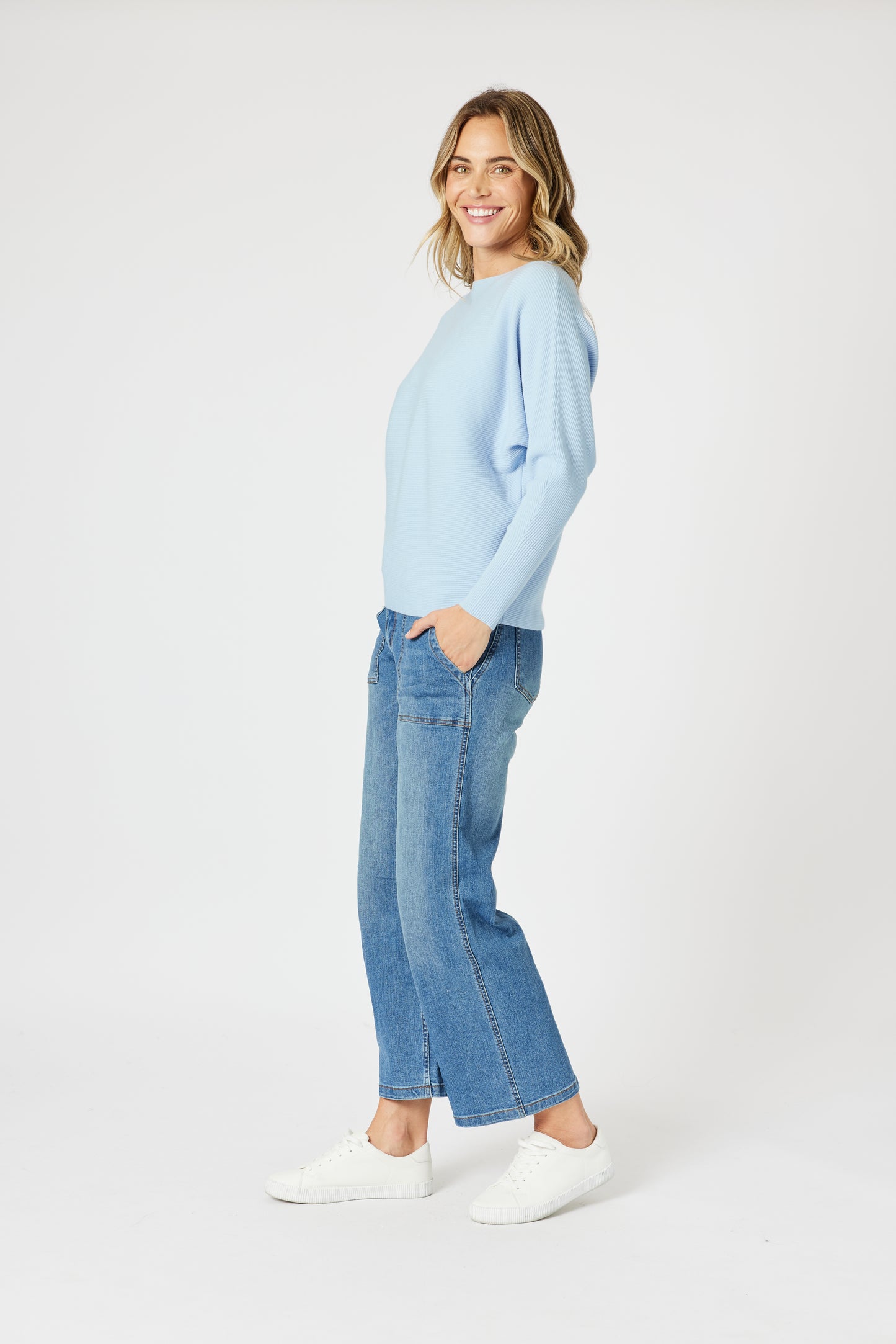Pale Blue Carmen Jumper