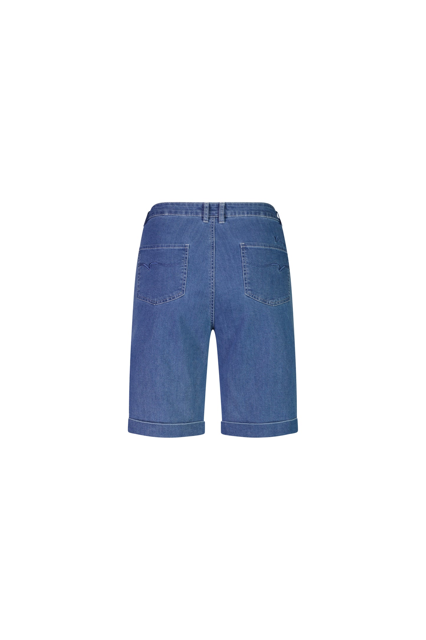 Slim Leg Above Knee Mid Wash Short