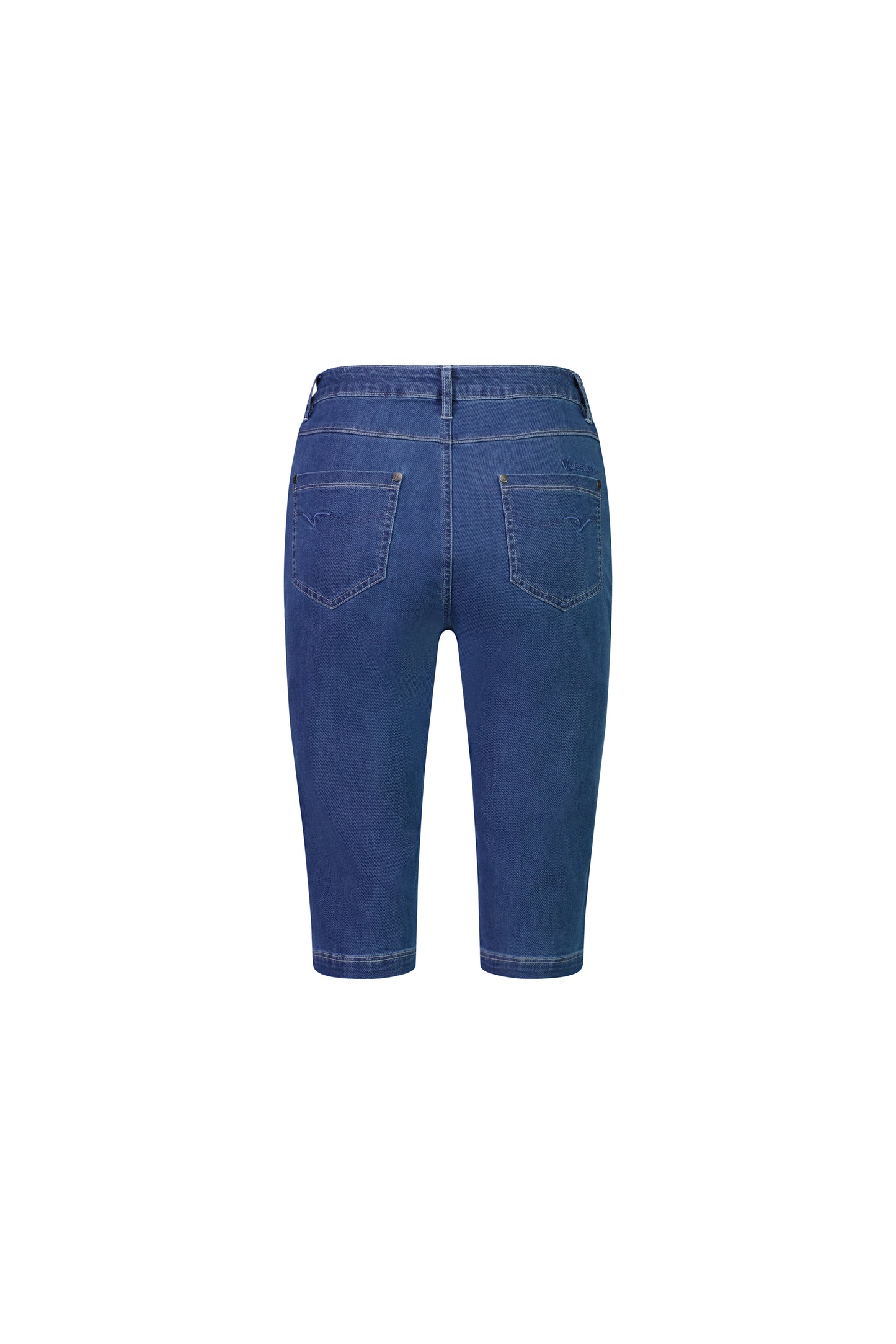Slim Leg Mid Wash Denim Short