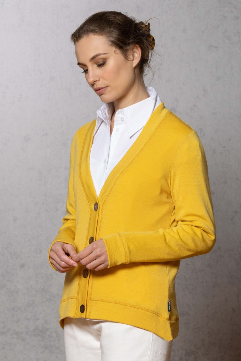 Merino Eclipse Marigold Cardigan