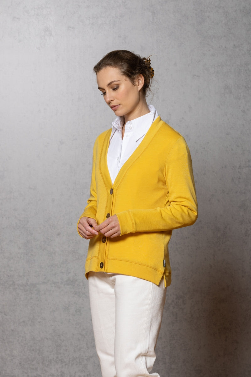 Merino Eclipse Marigold Cardigan