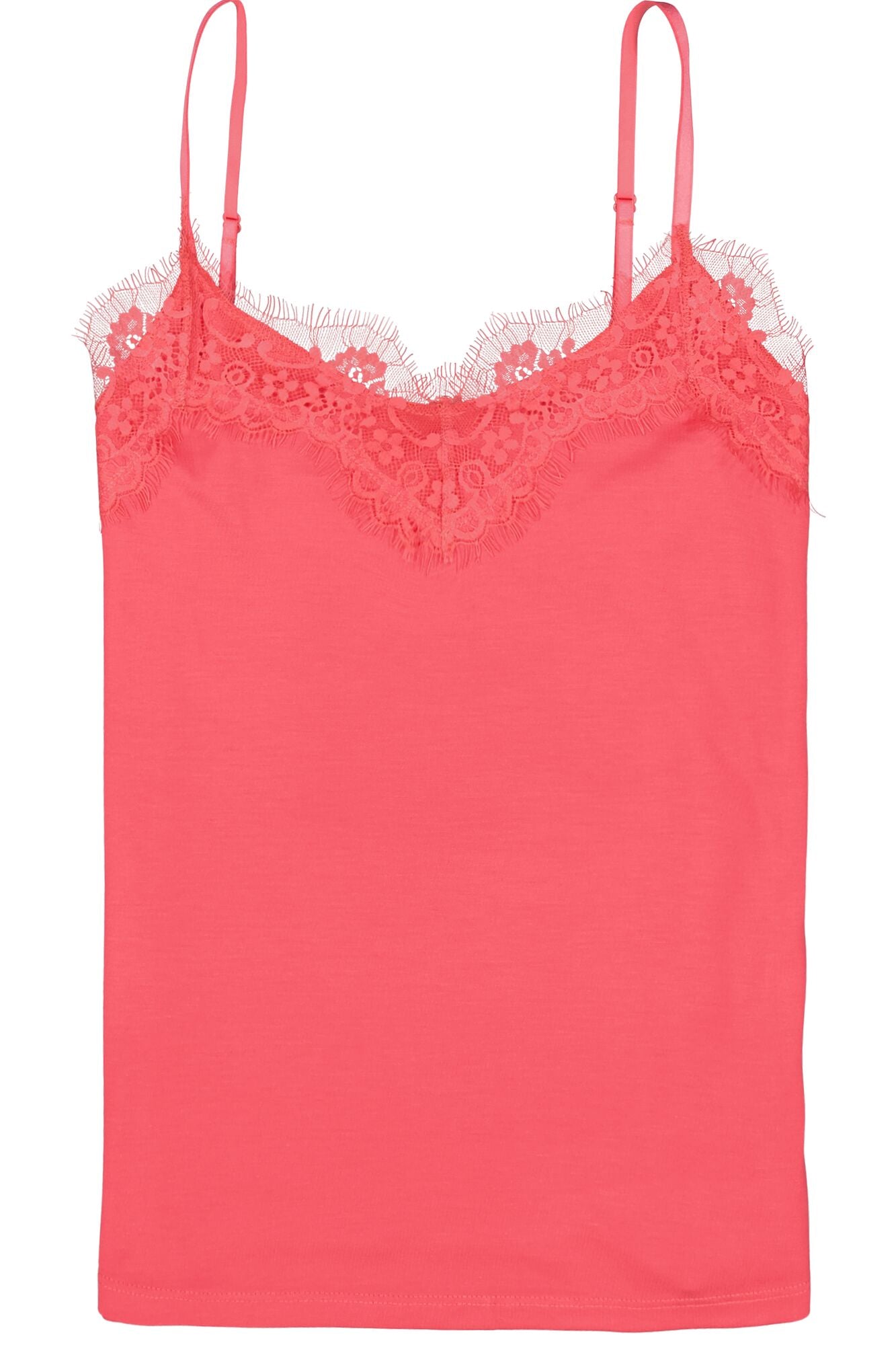 Coral Top with Lace
