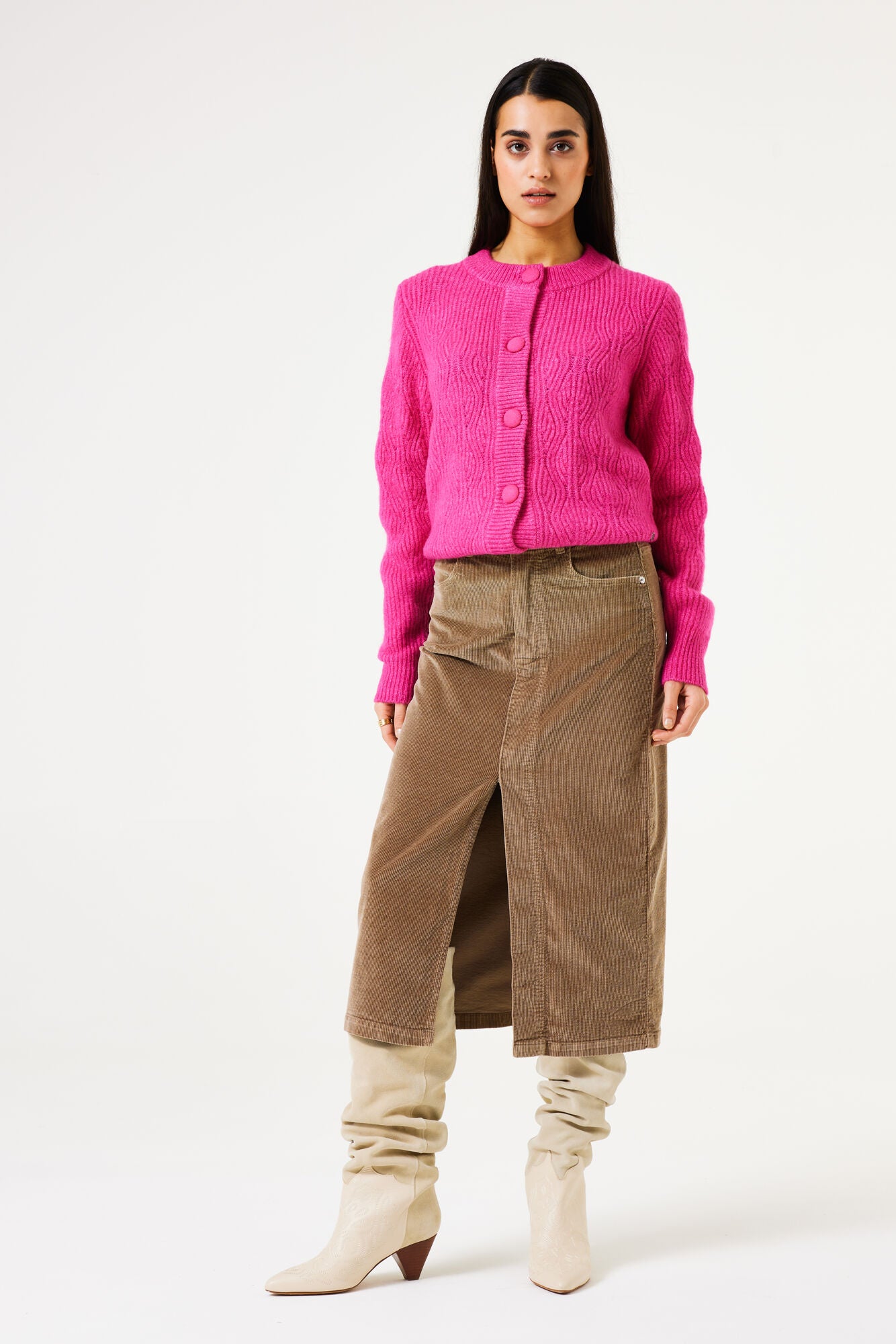 Taupe Cord Skirt