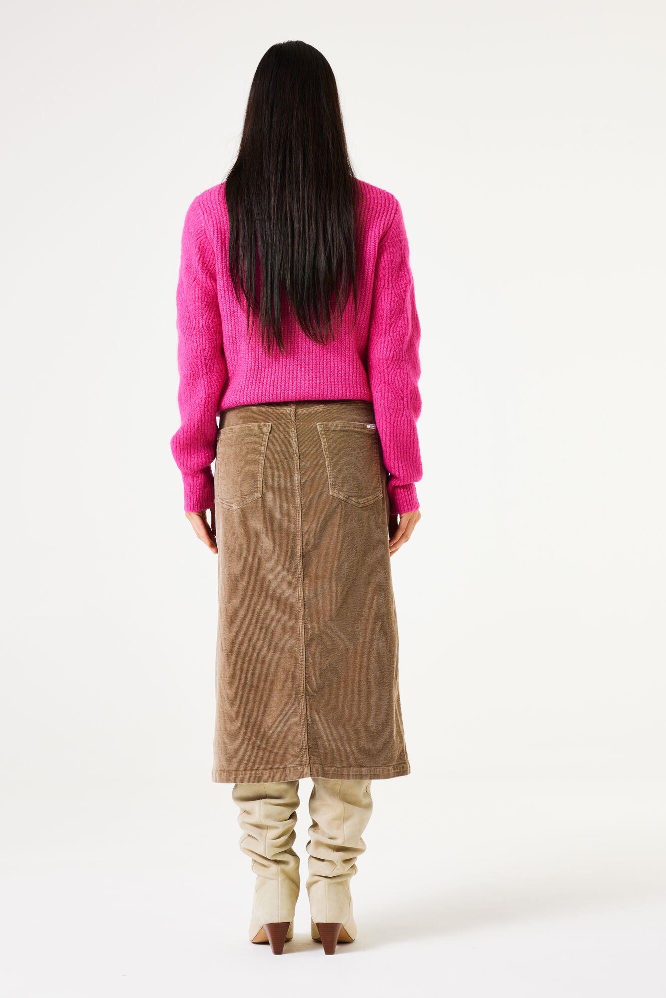 Taupe Cord Skirt