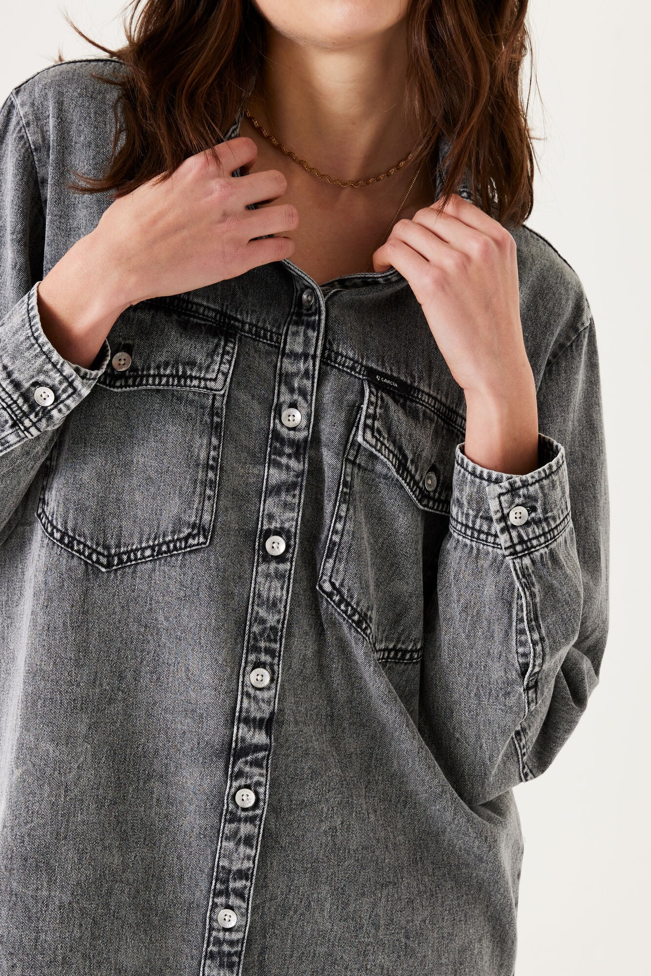 Grey Denim Dress