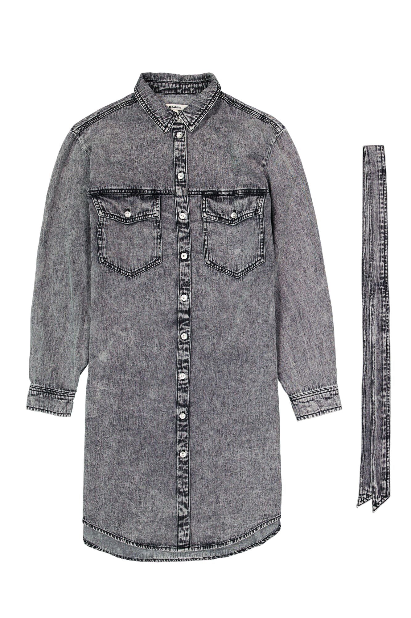 Grey Denim Dress