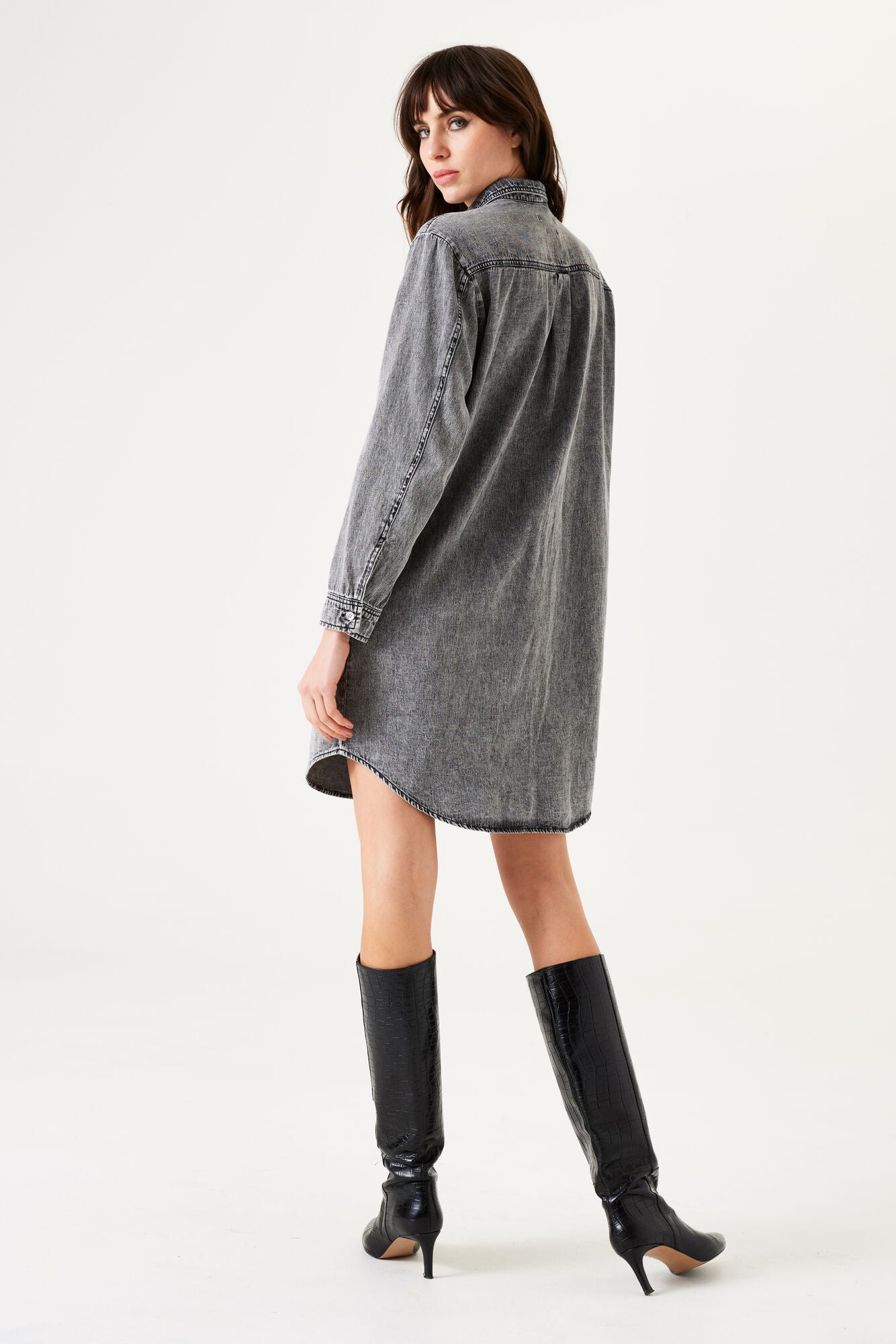 Grey Denim Dress