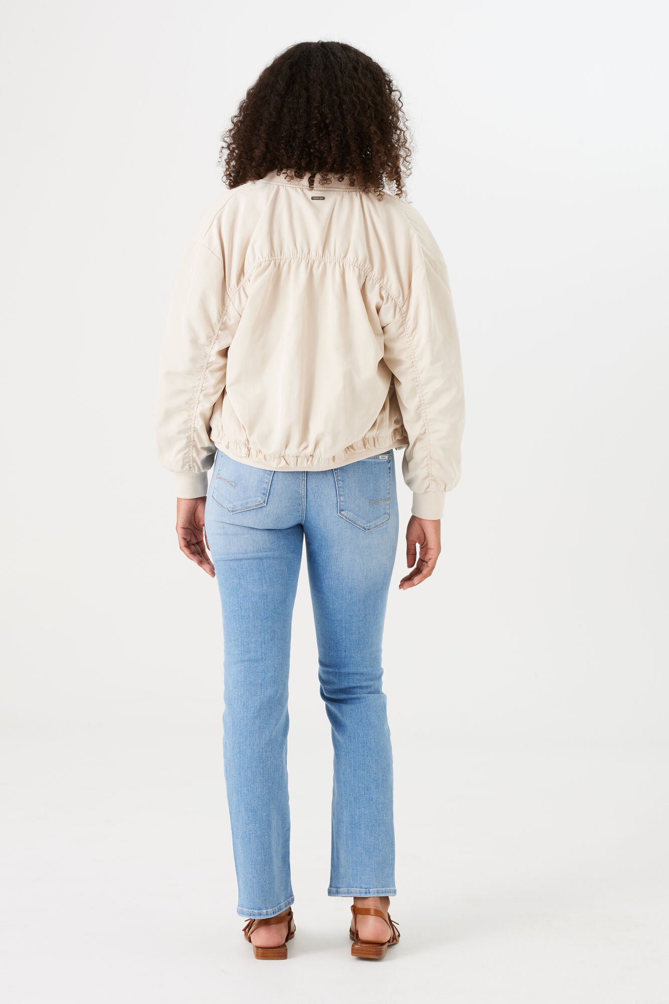 Ecru Bomber Style Jacket