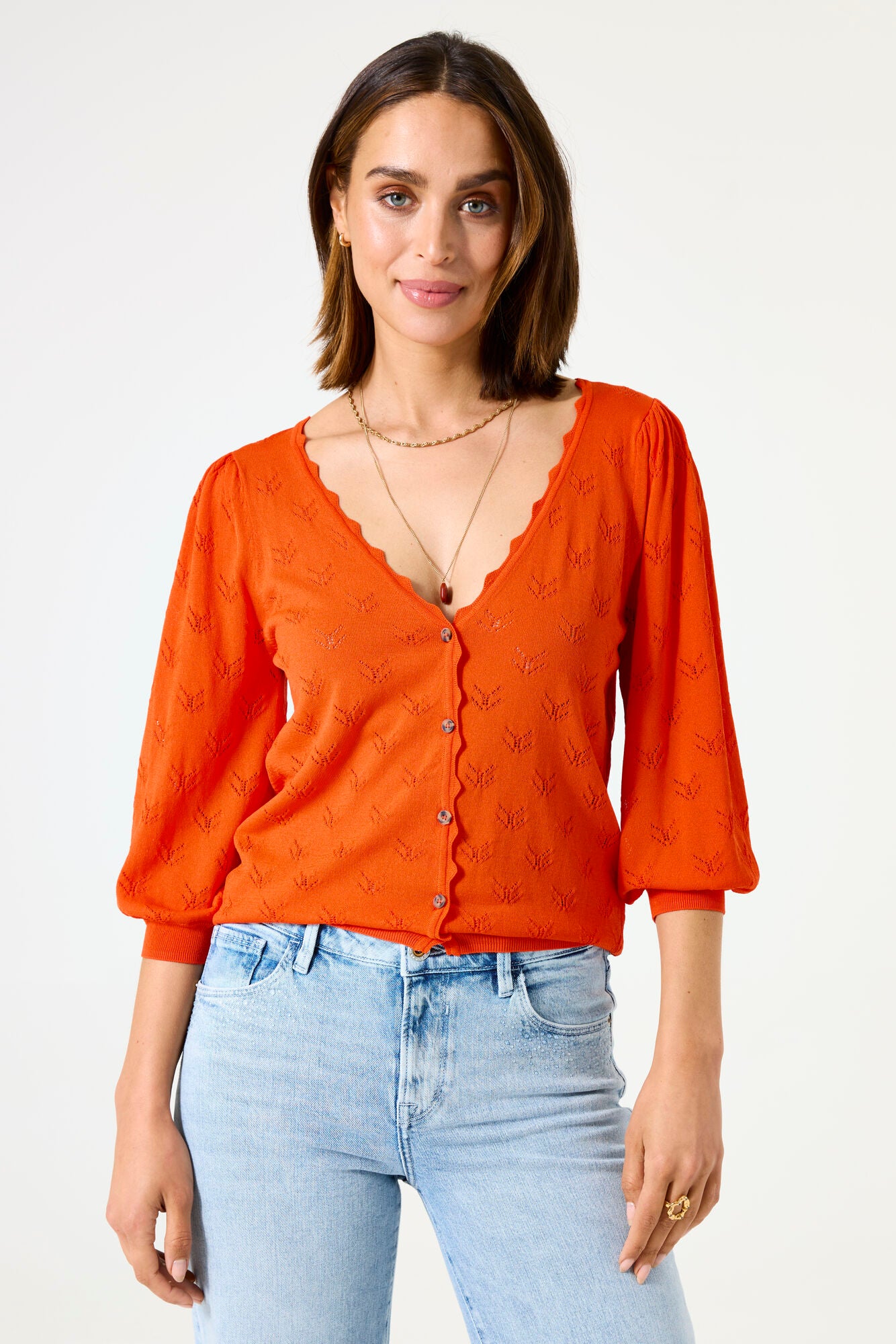 Orange Cardigan