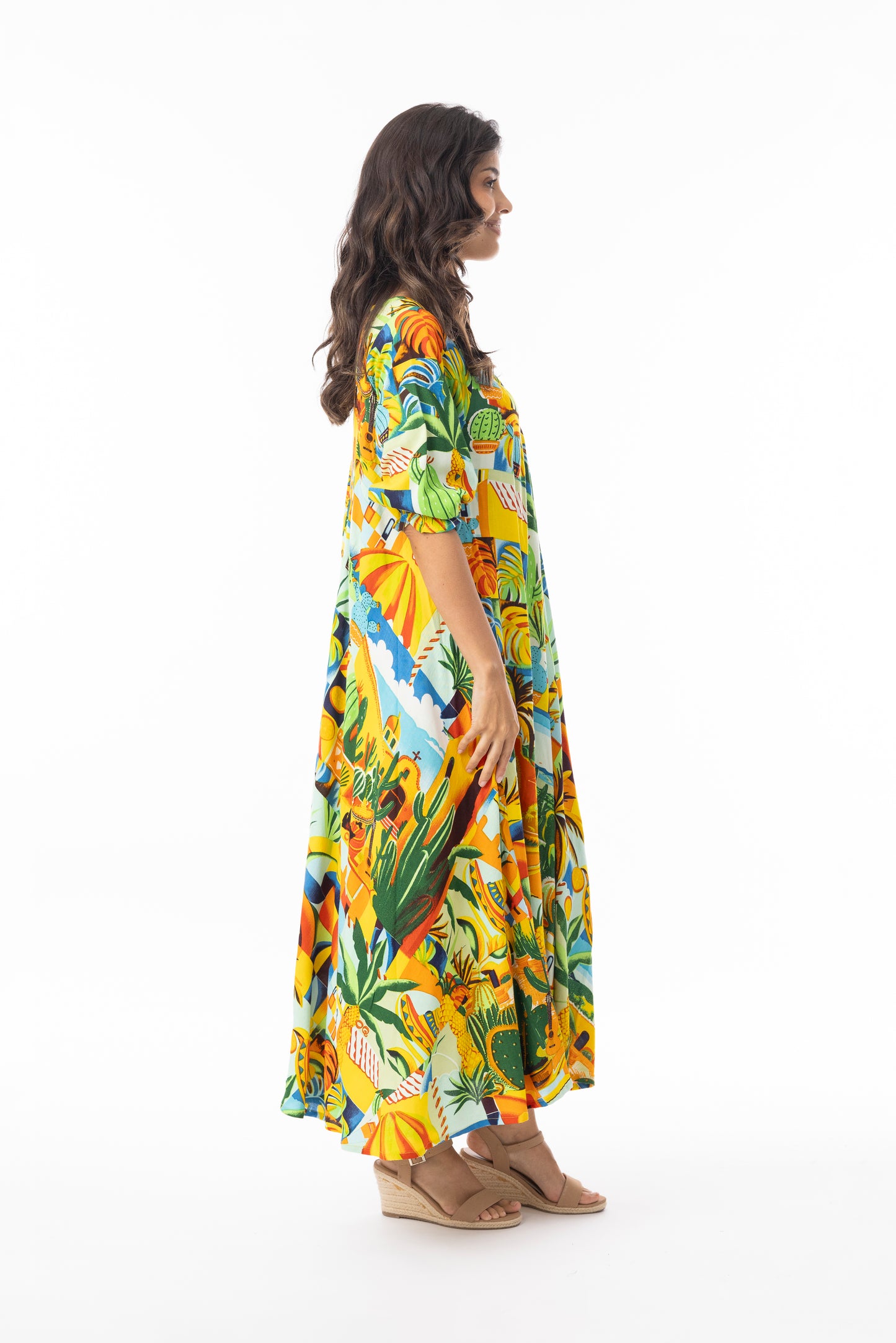 Guatemala V Neck Bias Dress