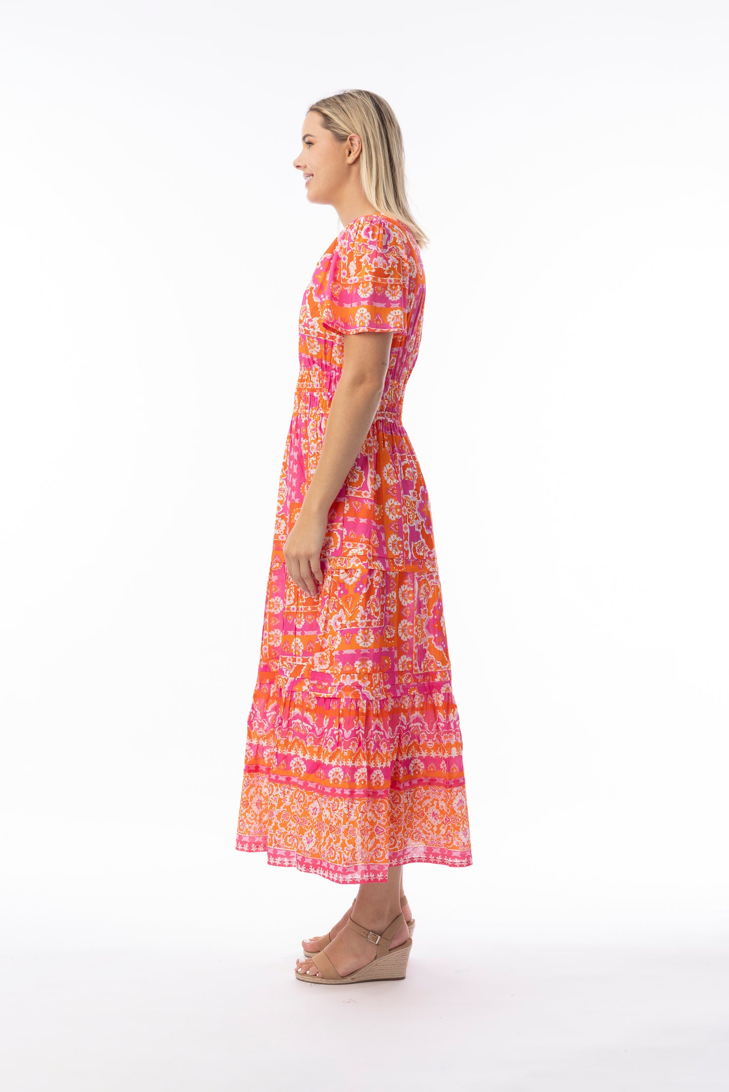 Montevideo Pink Midi Dress