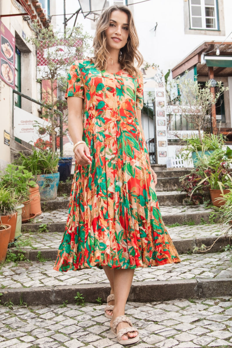 Sao Paulo Godet Dress