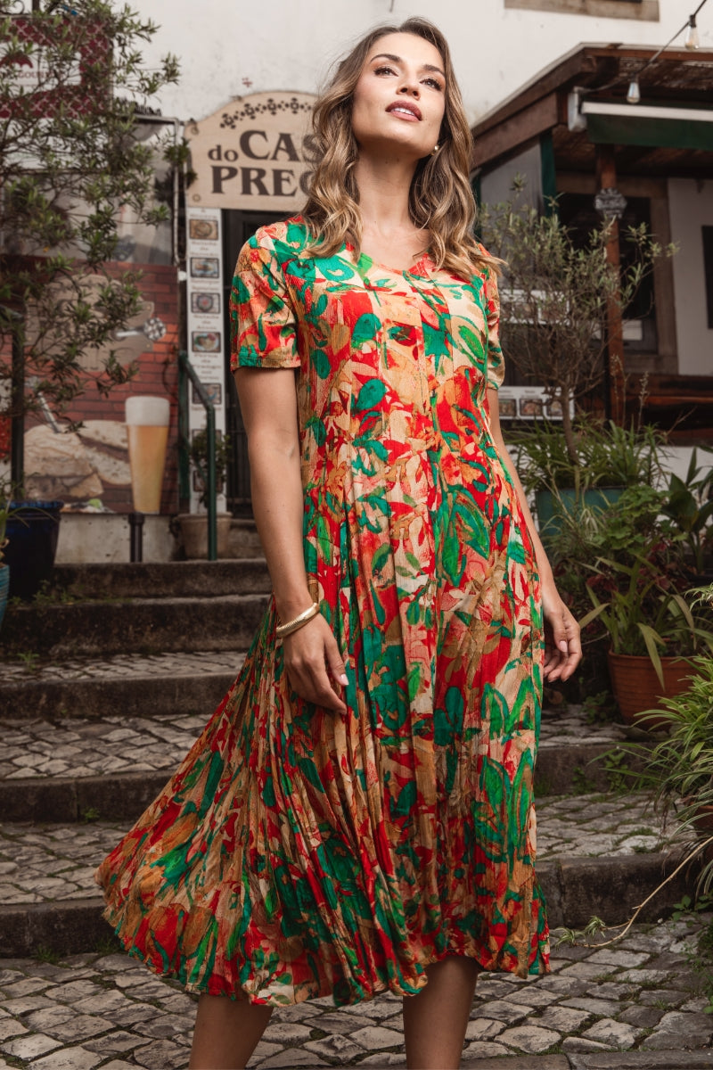 Sao Paulo Godet Dress