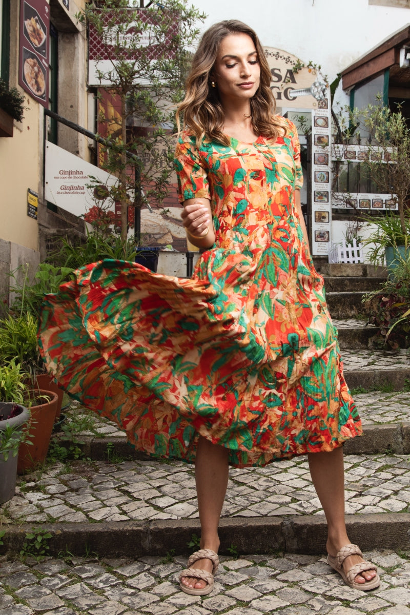 Sao Paulo Godet Dress