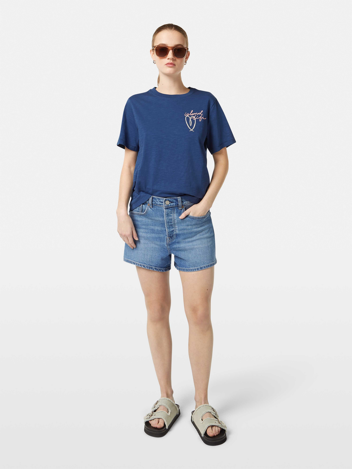 Embroidered Island Life T-Shirt