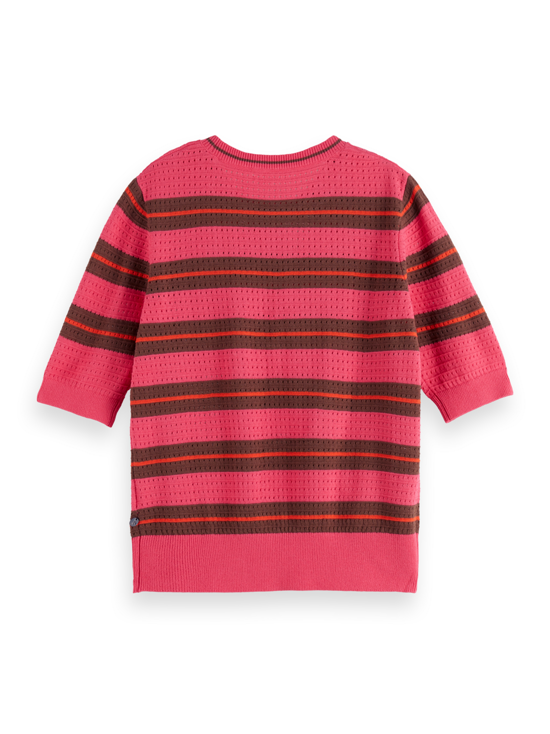 Pointelle Relaxed Short Sleeve Pullover