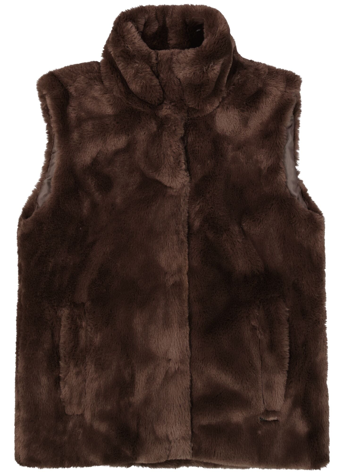 Brown Faux Fur Gilet