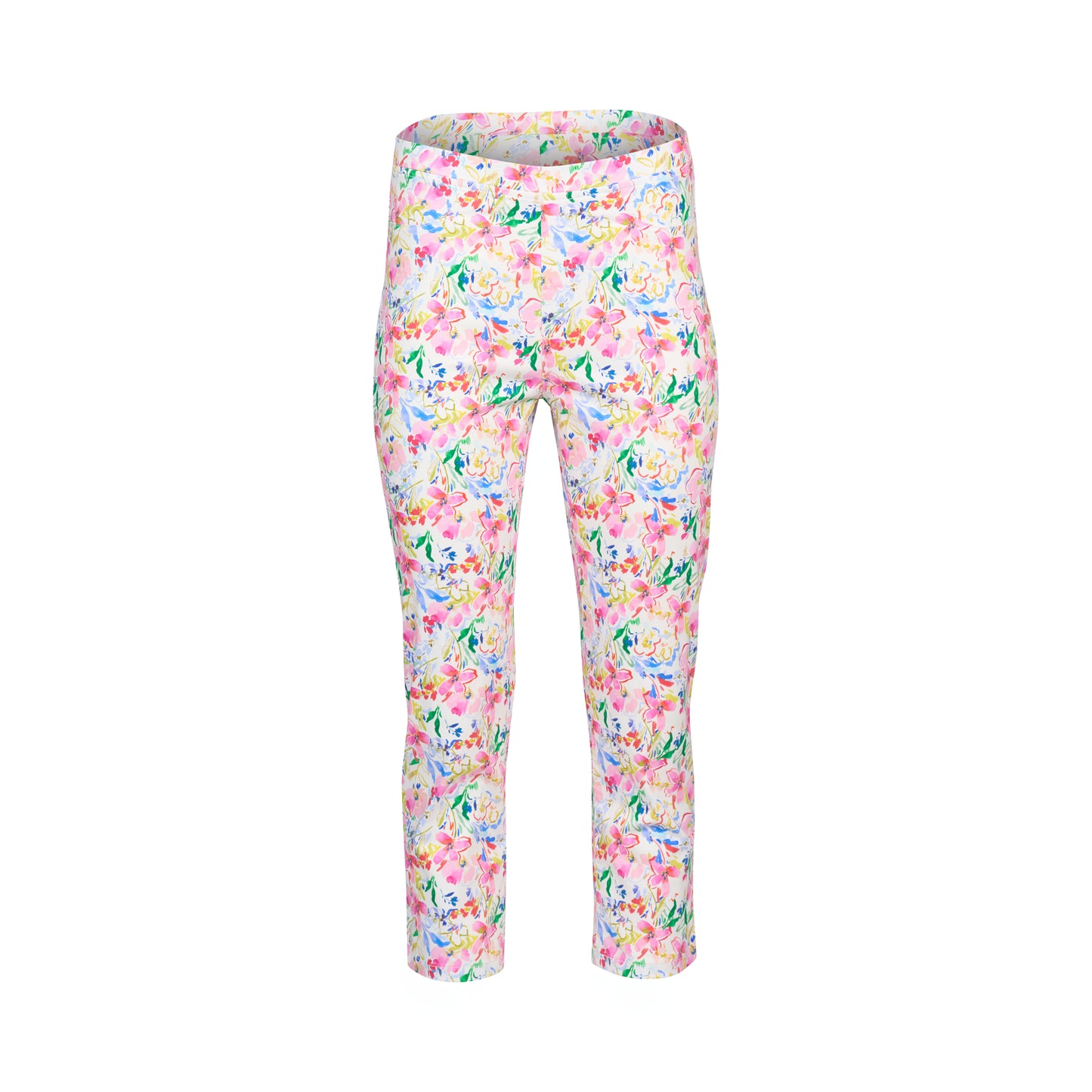 Porto Printed Slim Leg 7/8 Length Lightweight Pull-On
