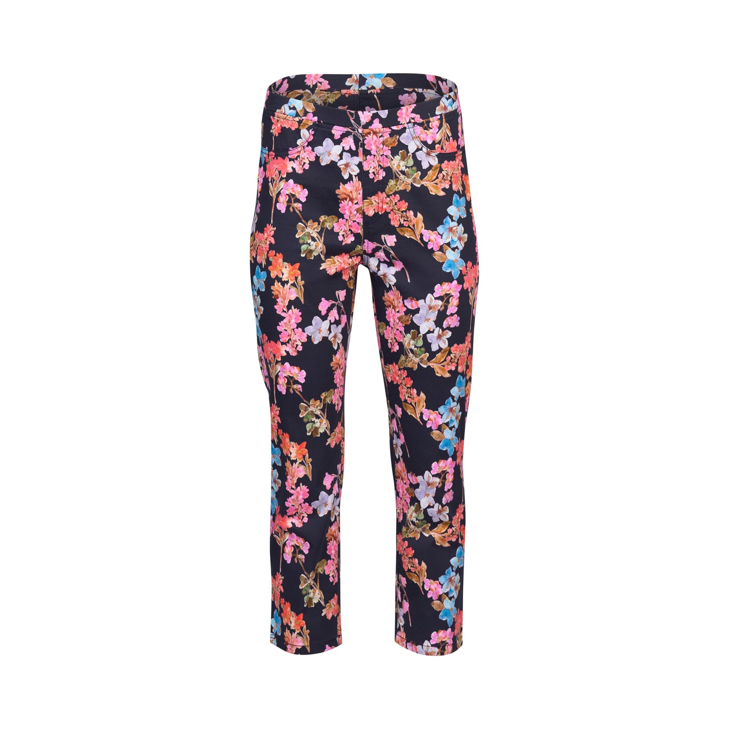 Willa Printed Slim Leg 7/8 Length Lightweight Pull-On