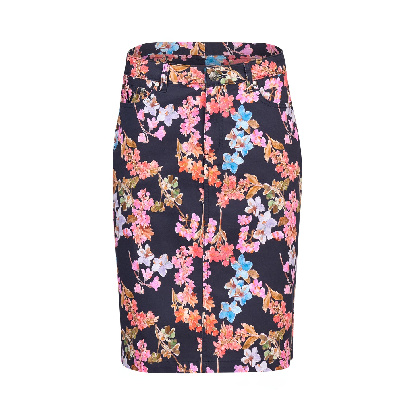 Willa Printed Lightweight Skirt with Centre Back Vent