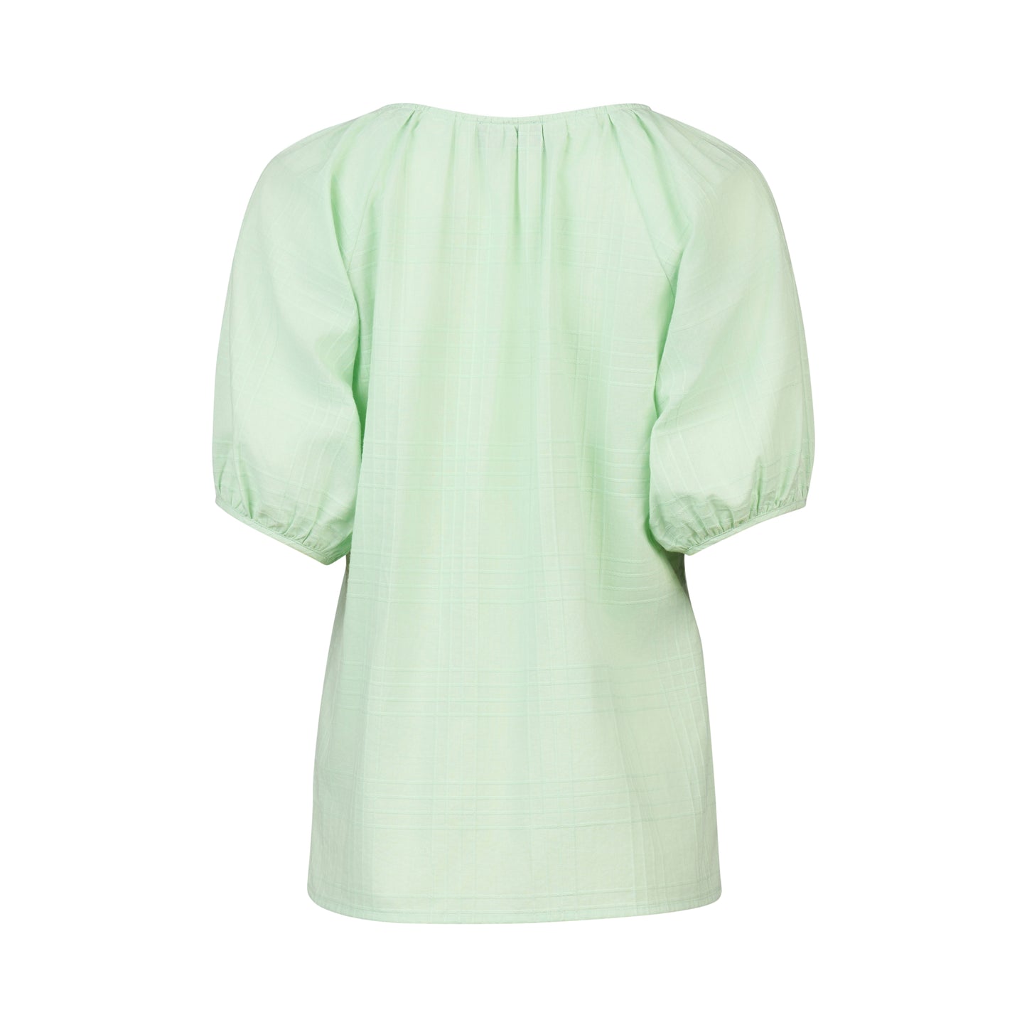 Mint Plain V Neck Top with Floaty Sleeve