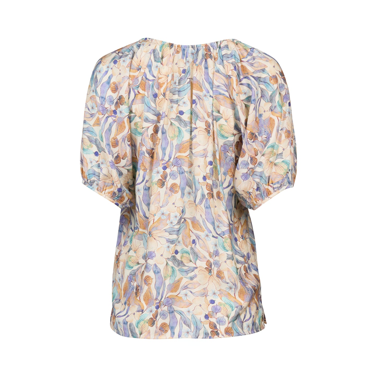 Amalfi Printed V-Neck Top with Floaty Sleeve