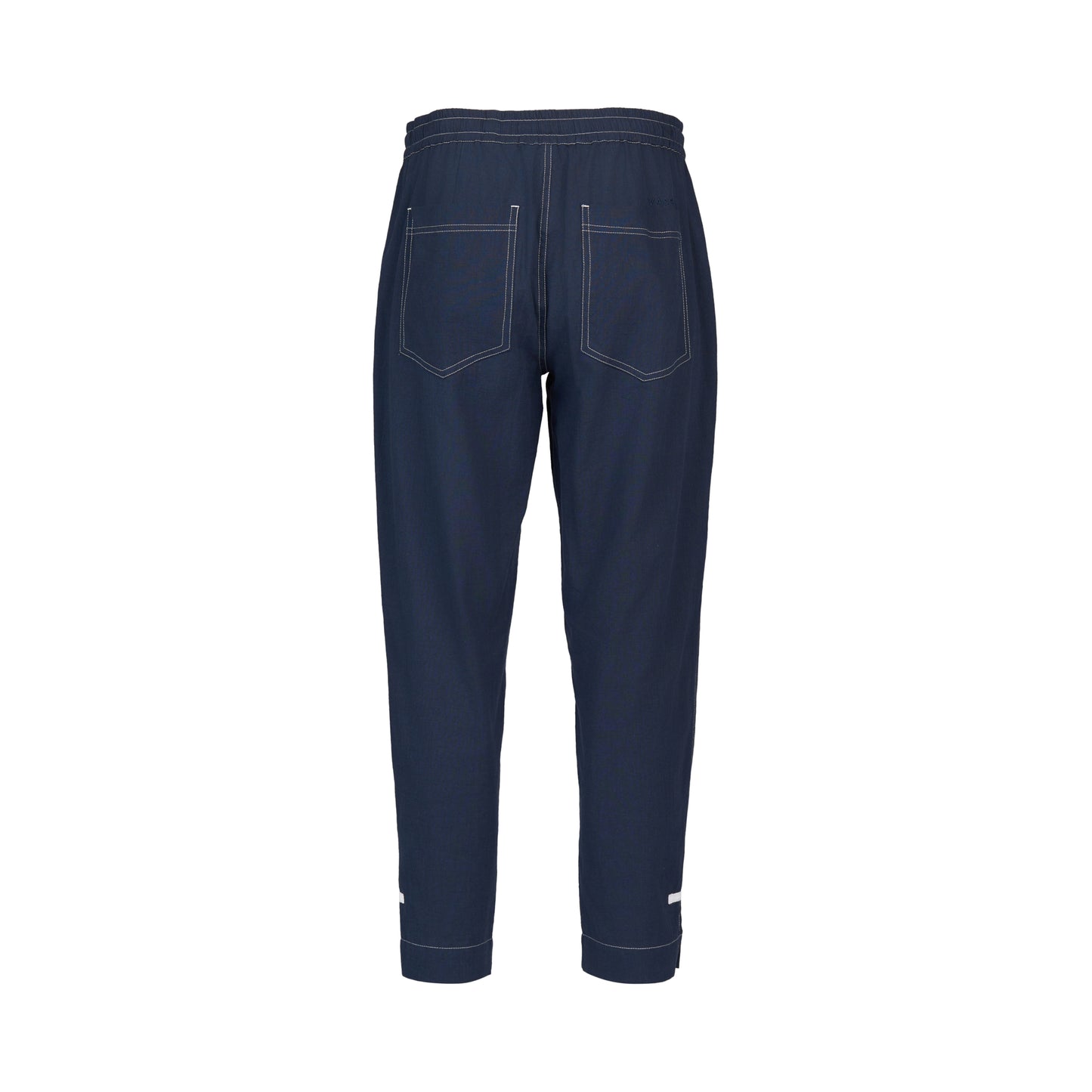 Ink Relaxed Leg Ankle Grazer Pant with Contrast Trim and Stitching